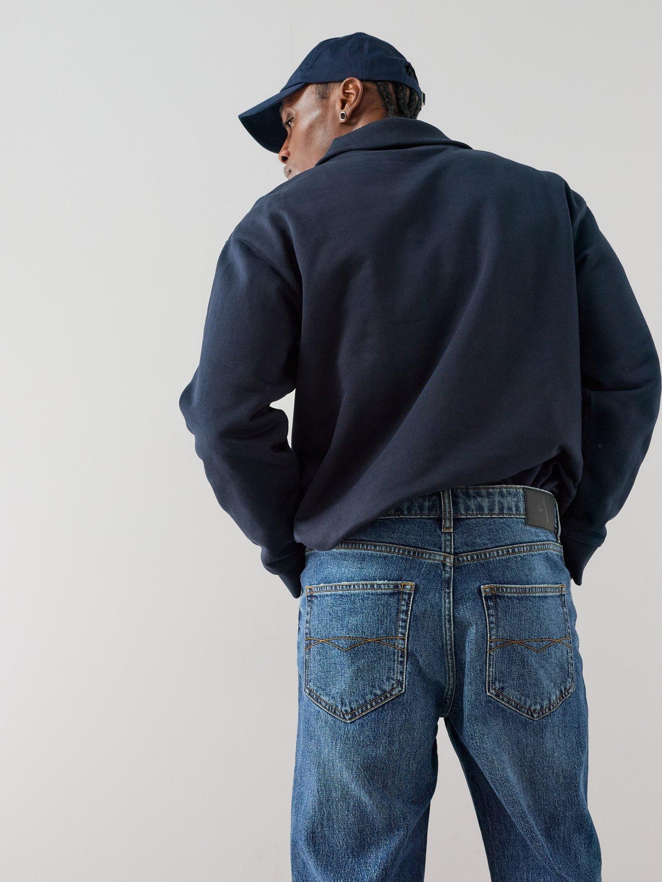 Image 4 of 6 of The Very Collection Premium Loose Fit Jeans With Stretch - Mid Blue