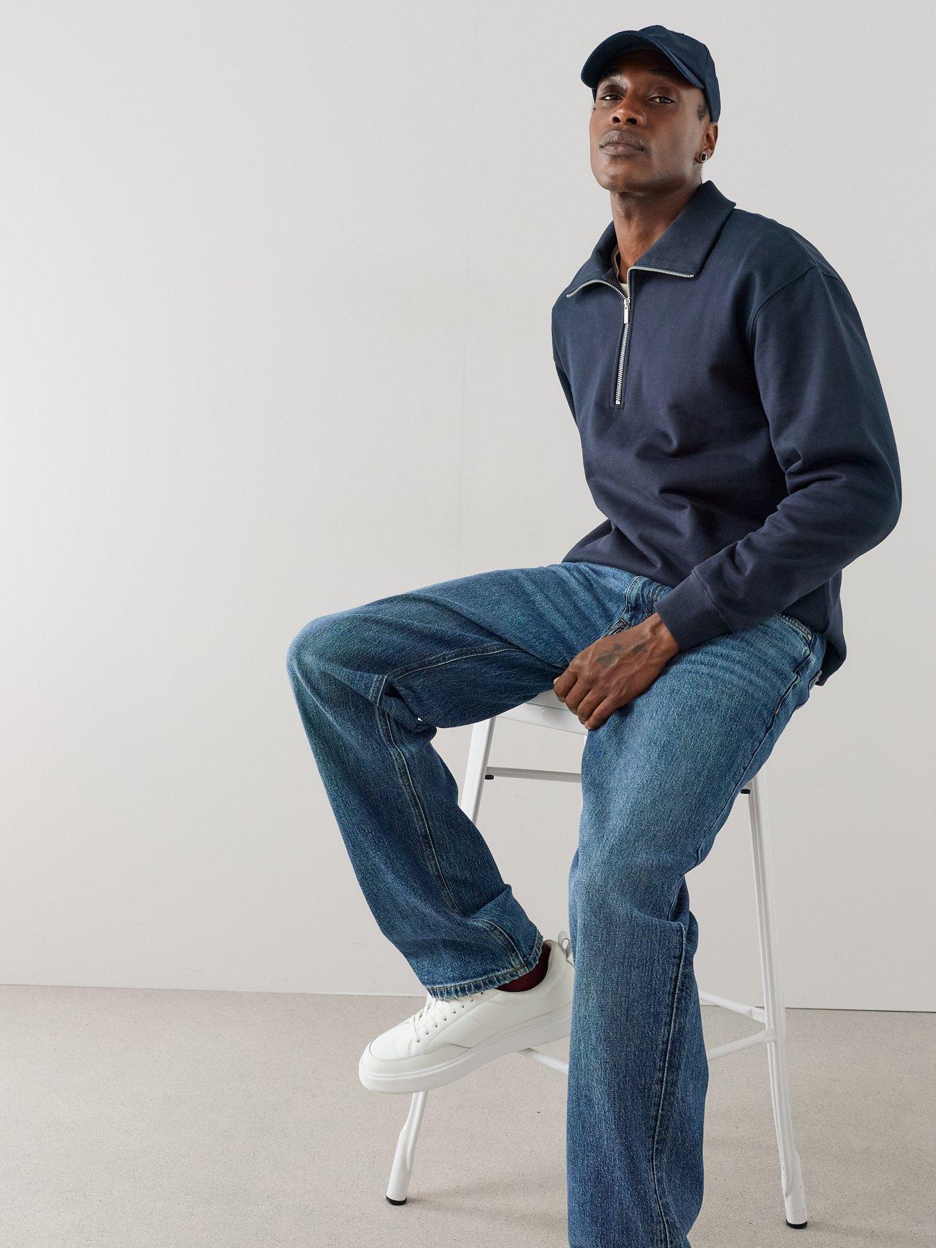 Image 5 of 6 of The Very Collection Premium Loose Fit Jeans With Stretch - Mid Blue