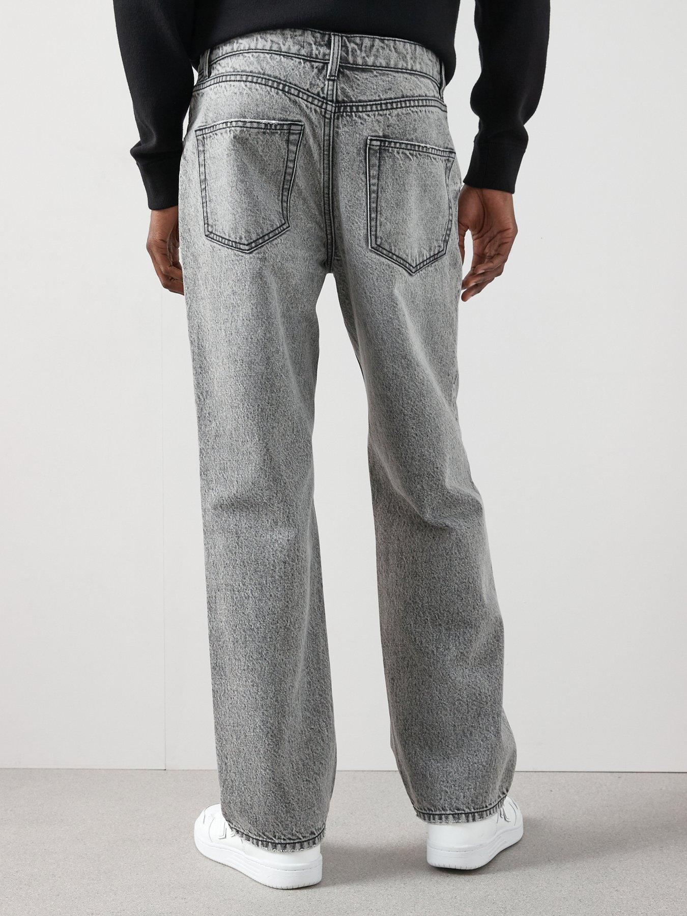 Image 2 of 6 of The Very Collection Premium 100% Cotton Loose Fit Jeans - Washed Grey