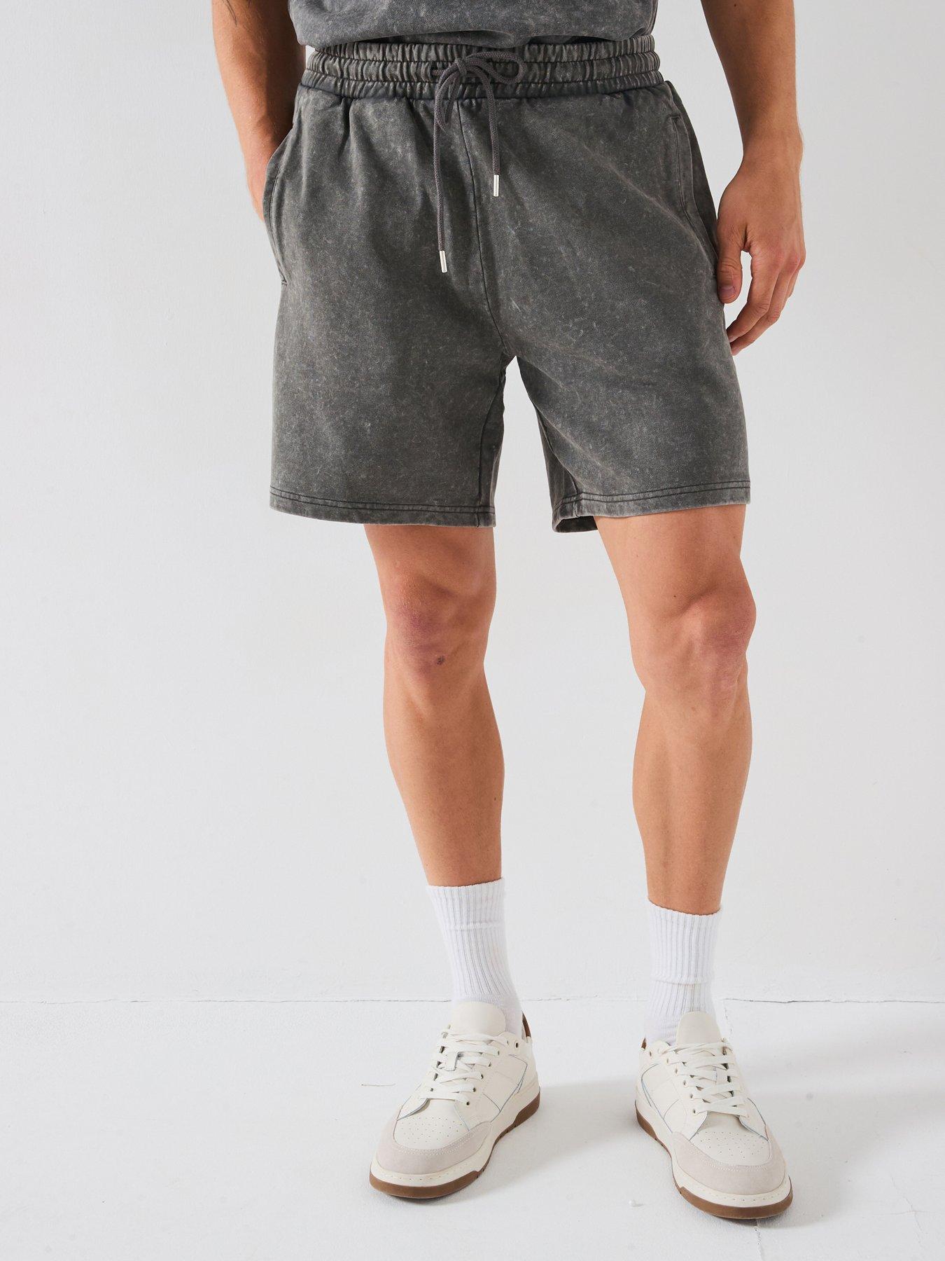 Very Man Washed Sweat Short - Charcoal