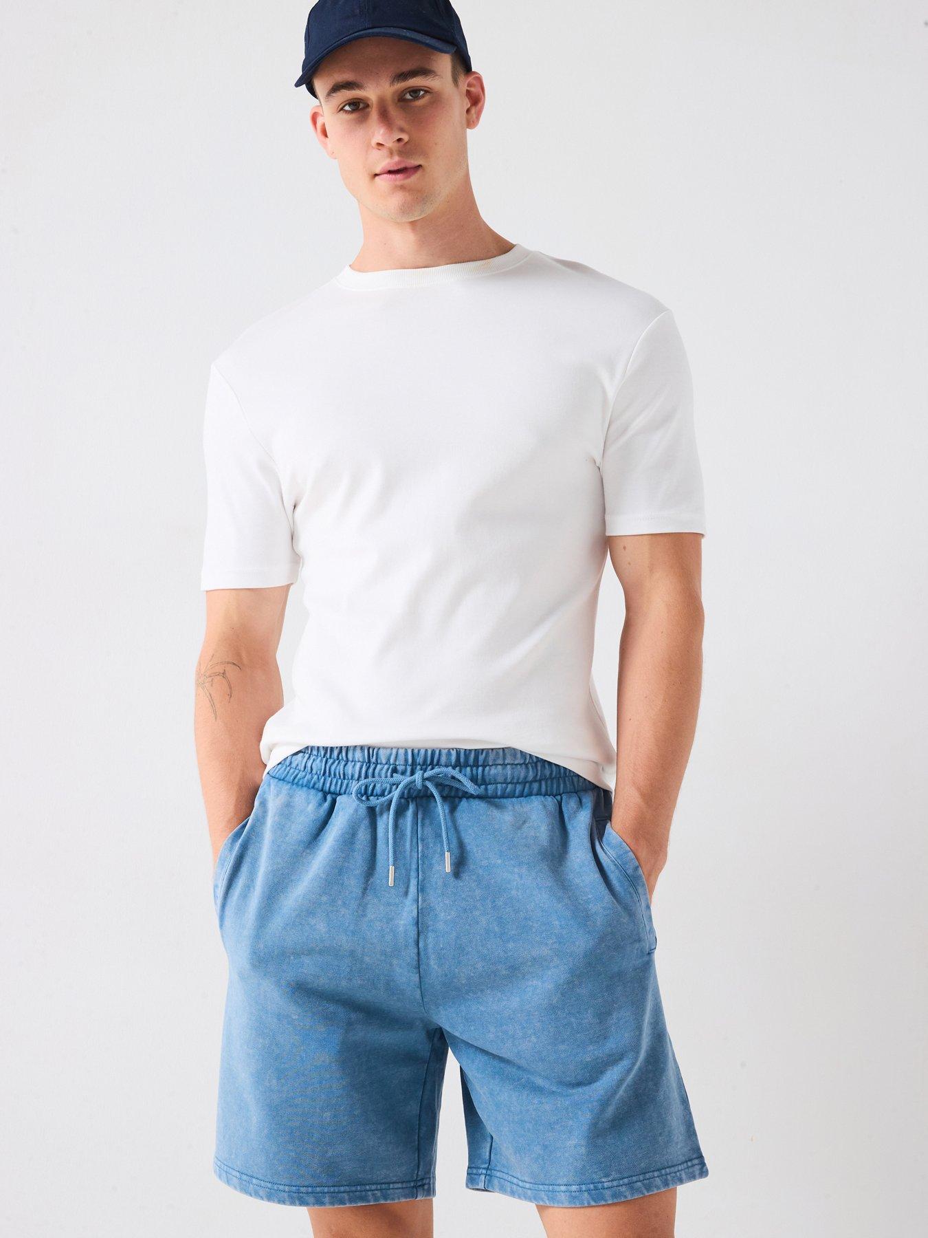 Very Man Washed Sweat Shorts - Blue
