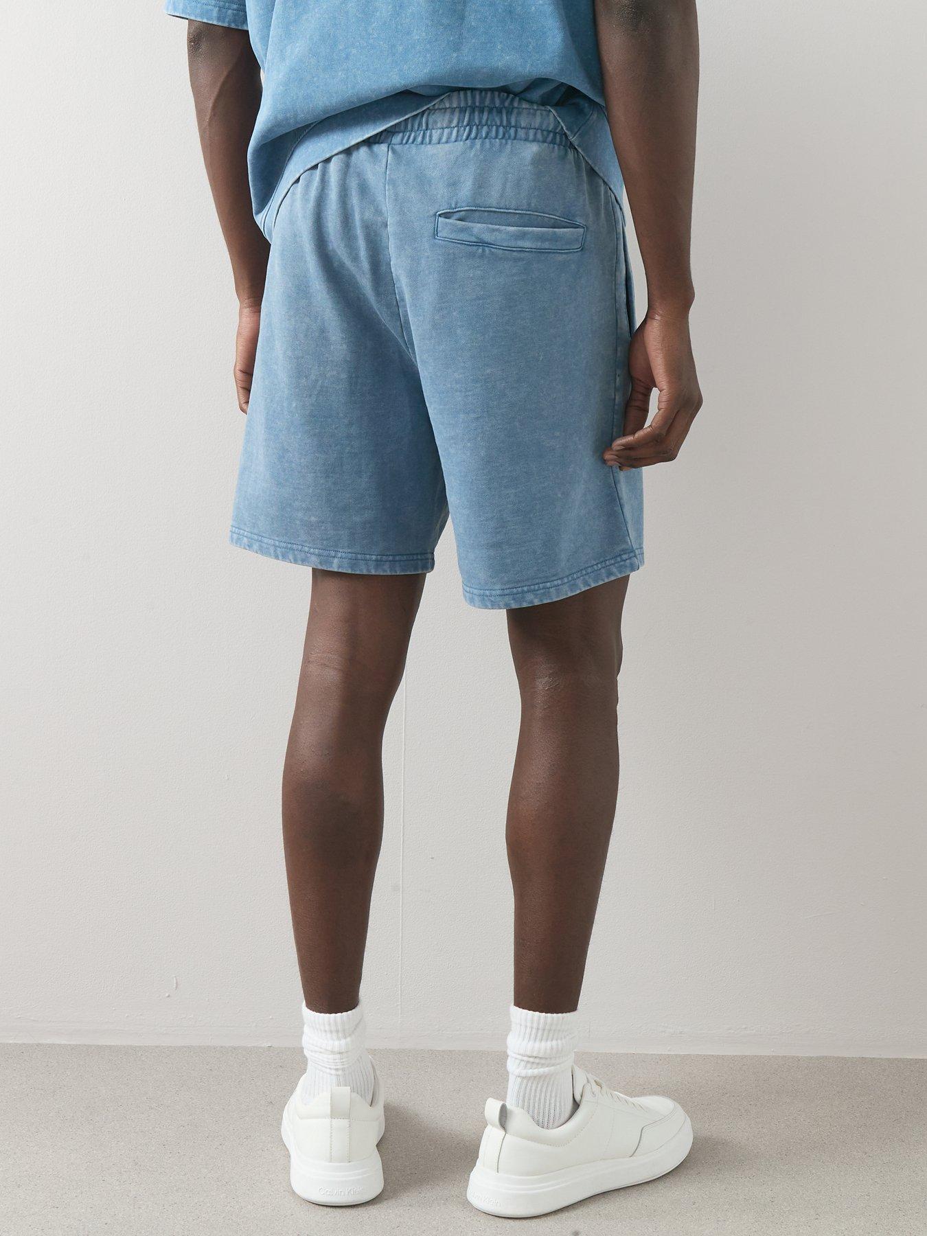 very-man-washed-sweat-shorts-bluestillFront
