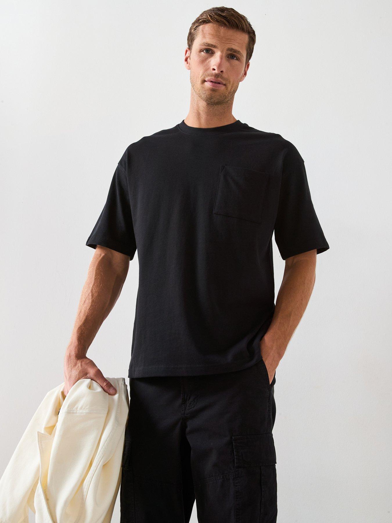 Image 1 of 6 of The Very Collection Heavyweight Relaxed Fit T-Shirt - Black