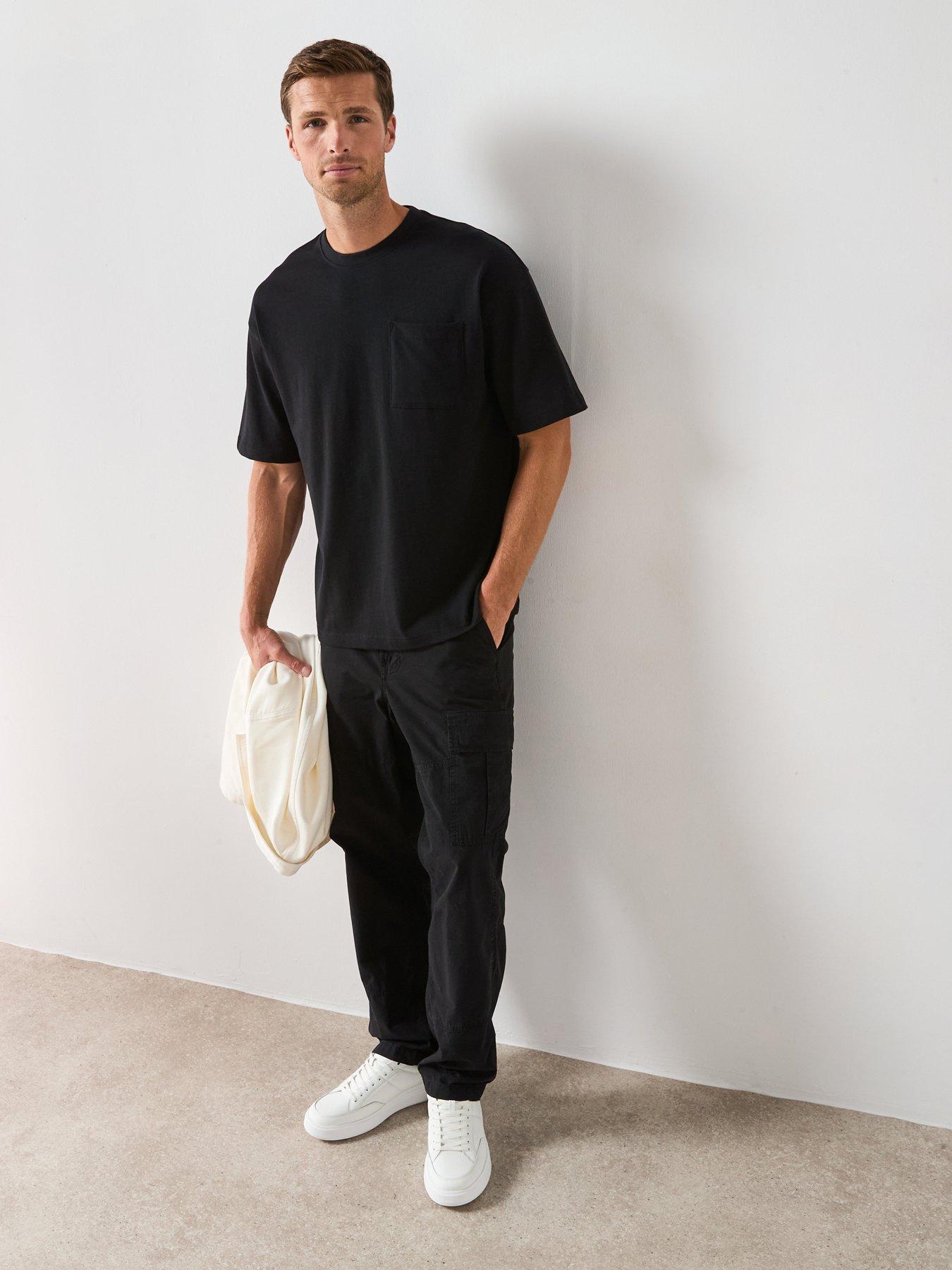 Image 3 of 6 of The Very Collection Heavyweight Relaxed Fit T-Shirt - Black