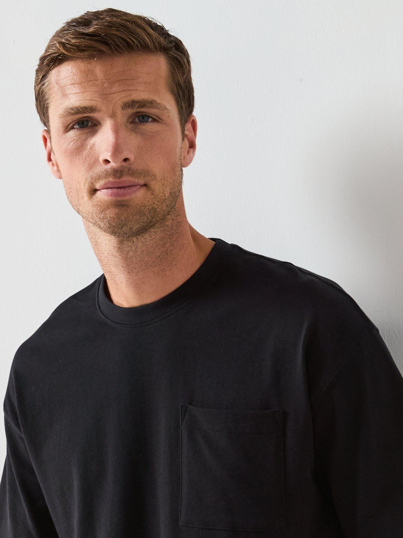 Image 4 of 6 of The Very Collection Heavyweight Relaxed Fit T-Shirt - Black