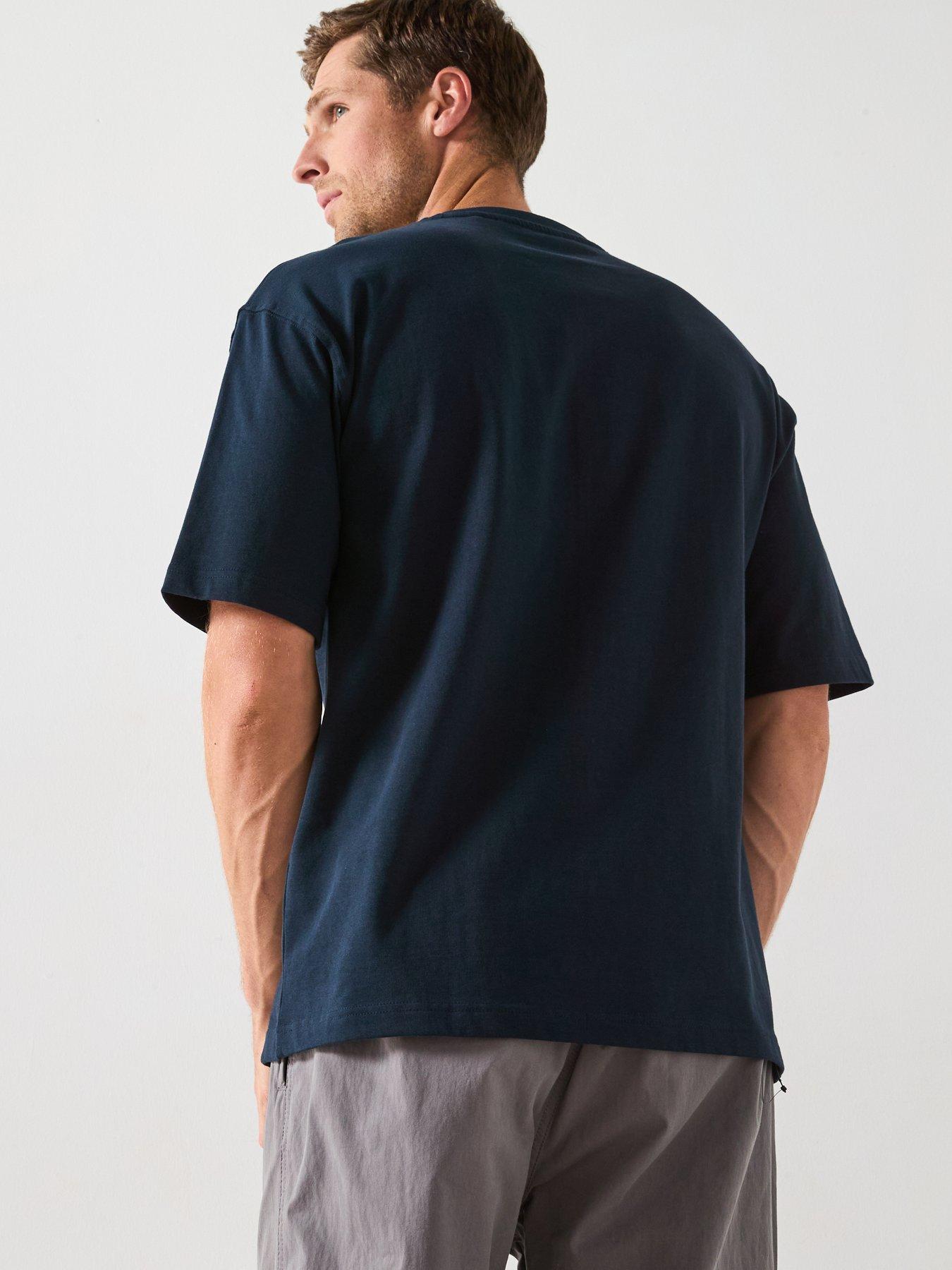 Image 2 of 6 of The Very Collection Heavyweight Relaxed Fit T-Shirt - Navy