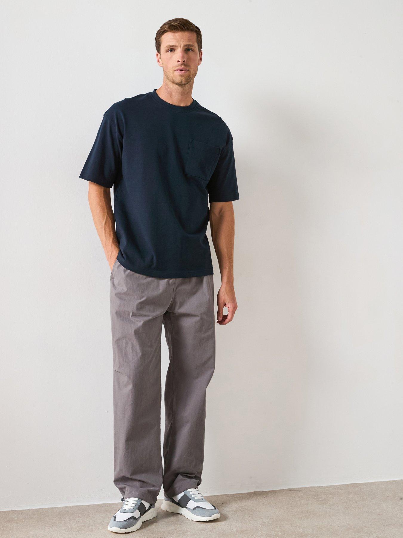 Image 3 of 6 of The Very Collection Heavyweight Relaxed Fit T-Shirt - Navy
