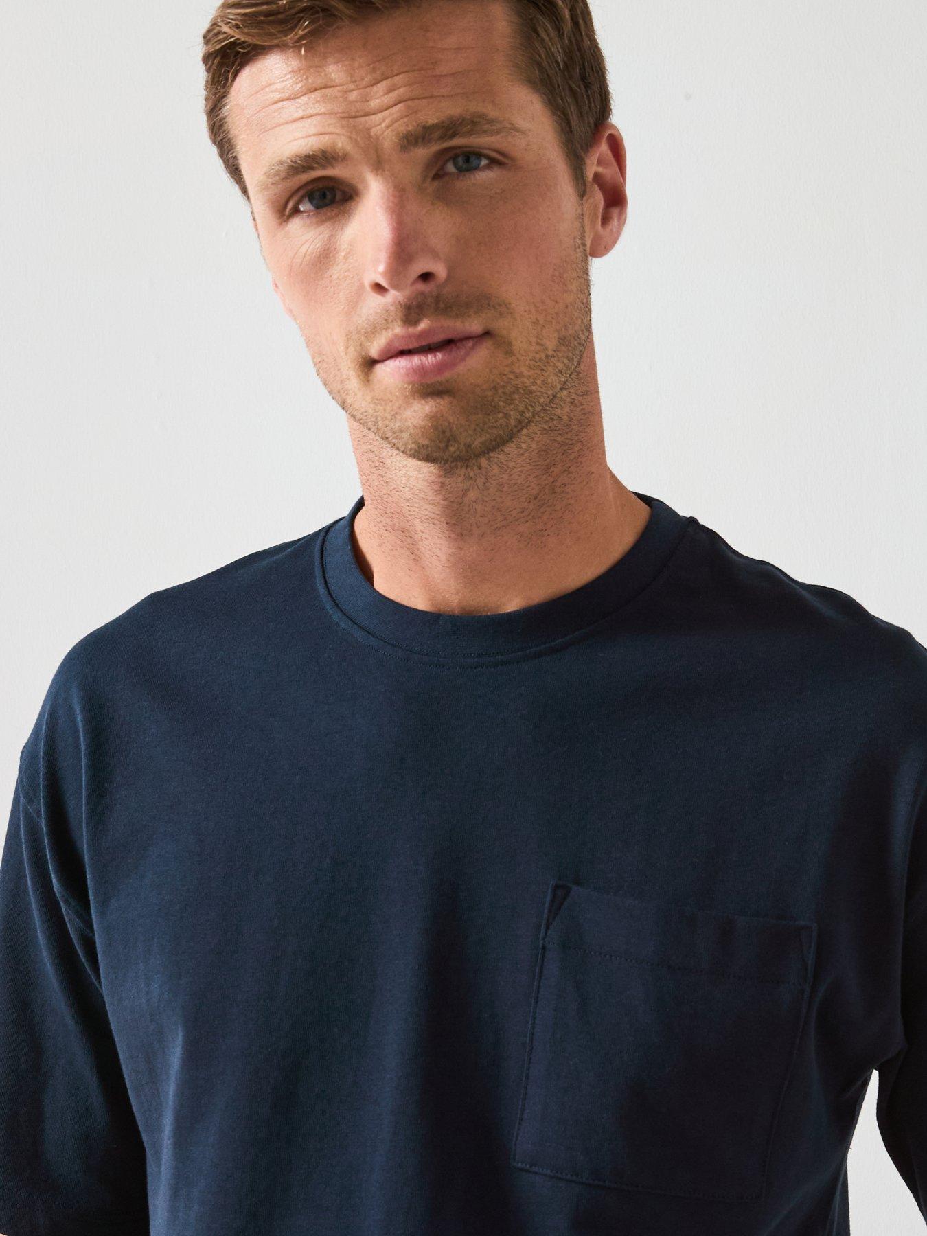 Image 4 of 6 of The Very Collection Heavyweight Relaxed Fit T-Shirt - Navy
