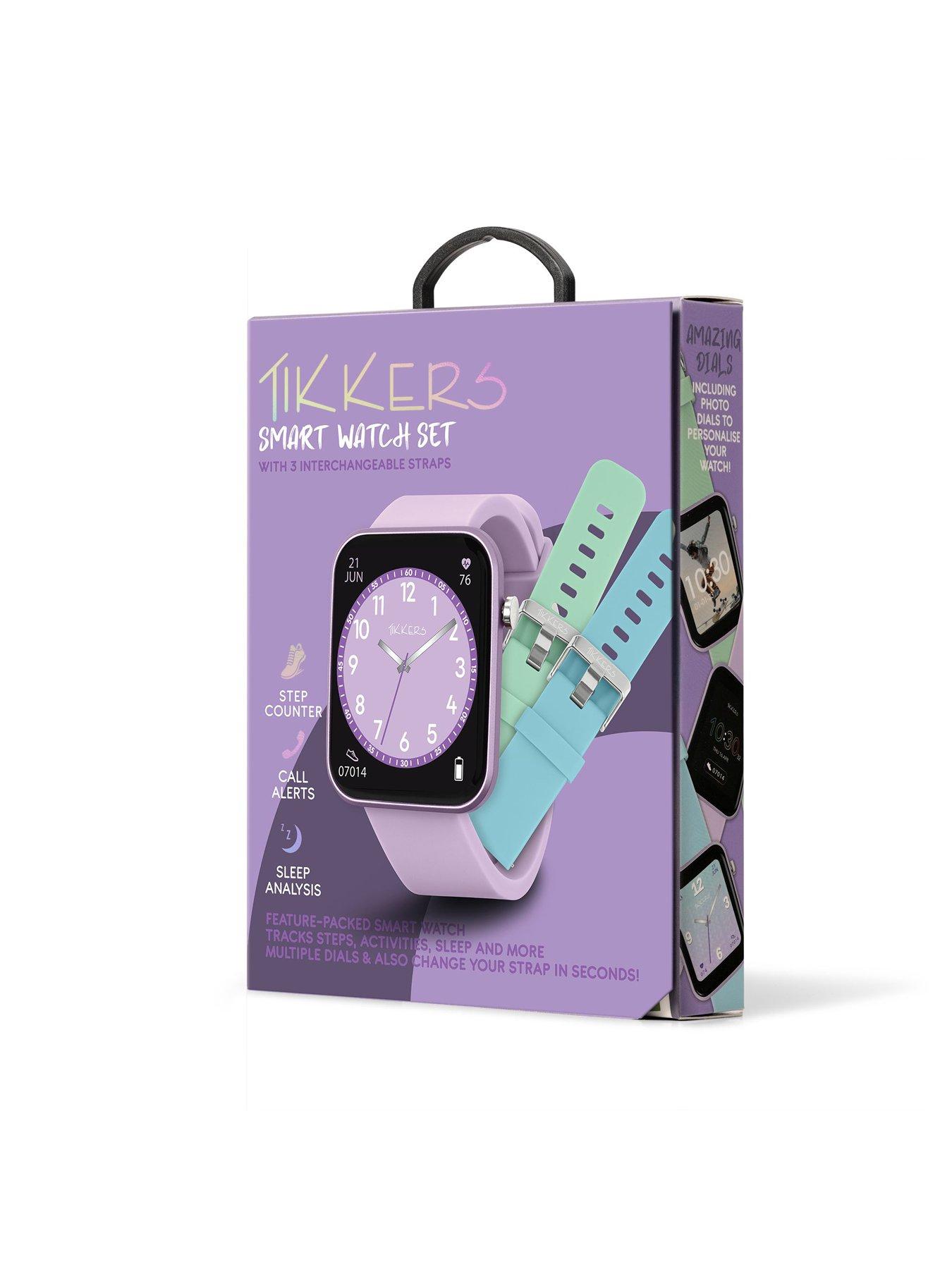 Image 2 of 6 of Tikkers Tikkers Smart Series 13 Smart Watch and Lilac Silicone Strap Set