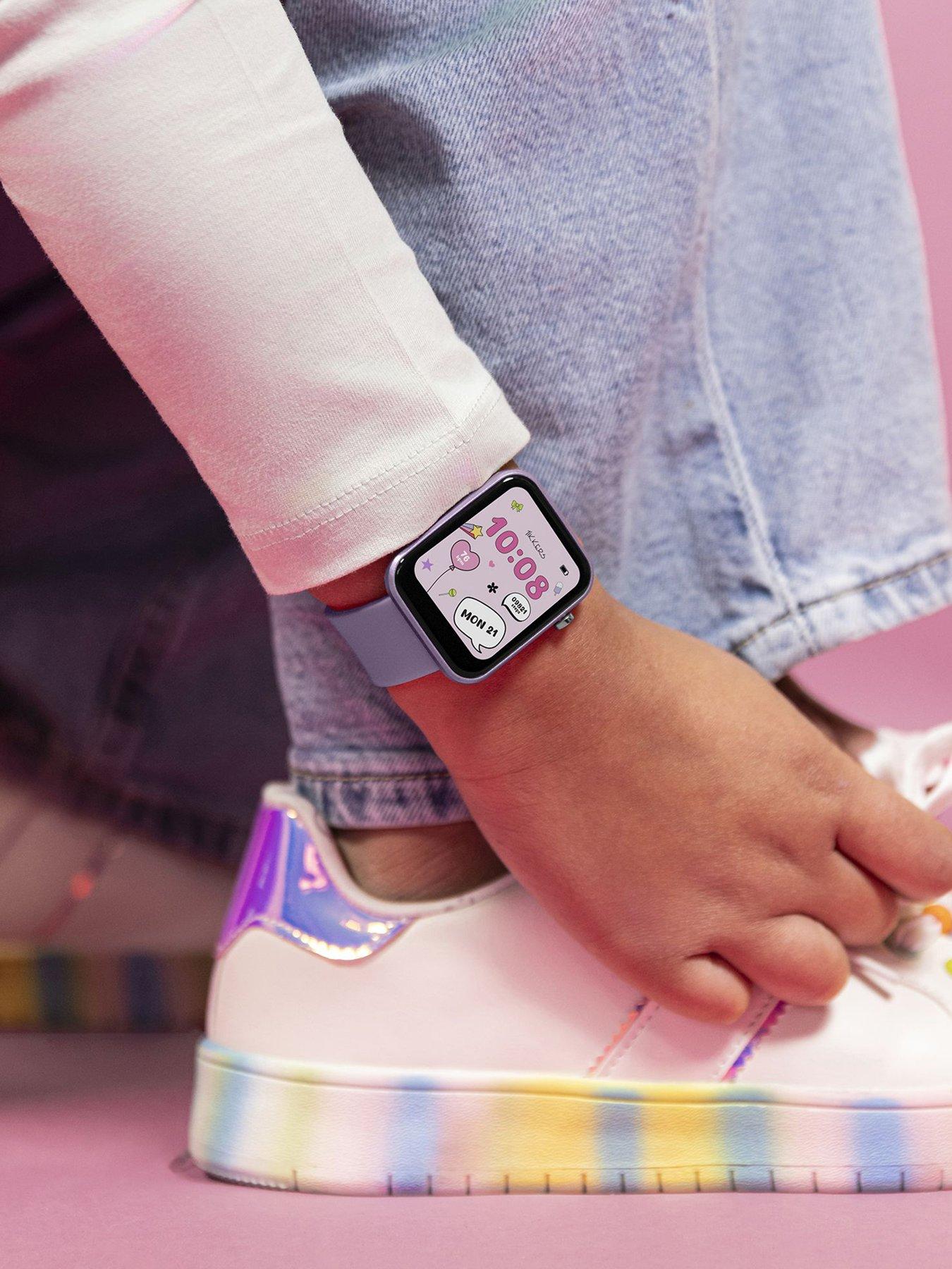 Image 5 of 6 of Tikkers Tikkers Smart Series 13 Smart Watch and Lilac Silicone Strap Set