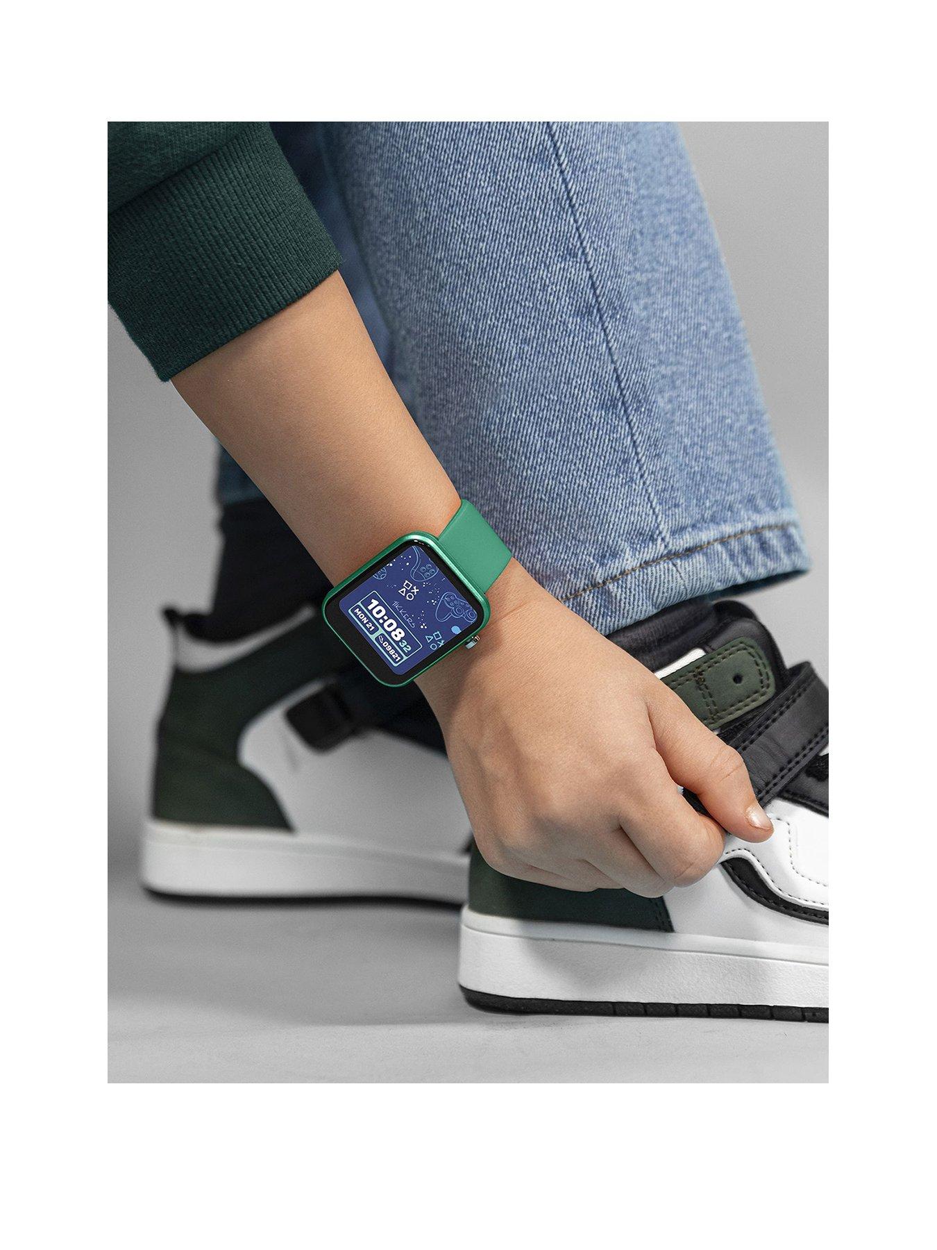 Image 2 of 6 of Tikkers Tikkers Smart Series 13 Smart Watch and Green Silicone Strap Set