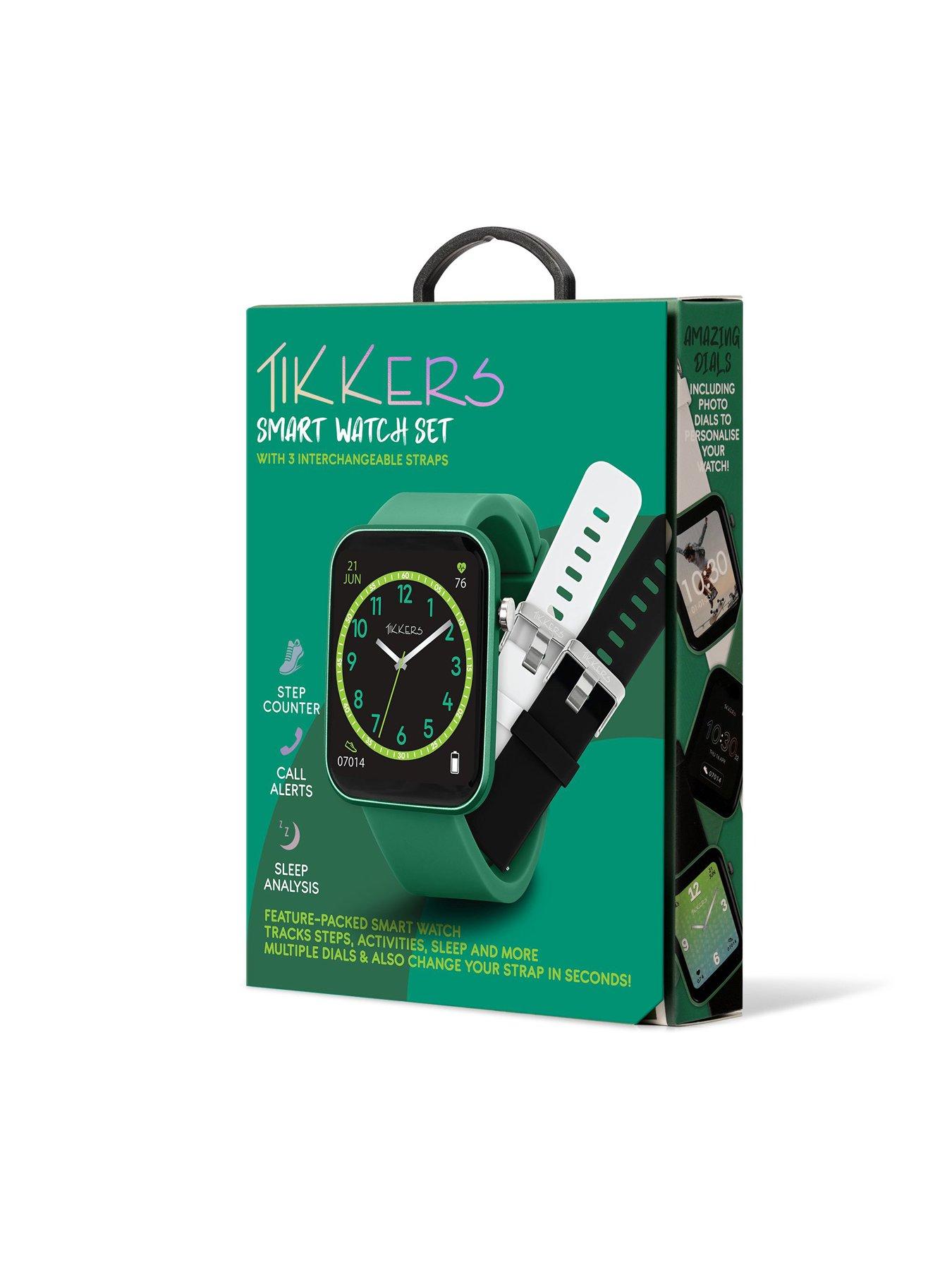 Image 6 of 6 of Tikkers Tikkers Smart Series 13 Smart Watch and Green Silicone Strap Set