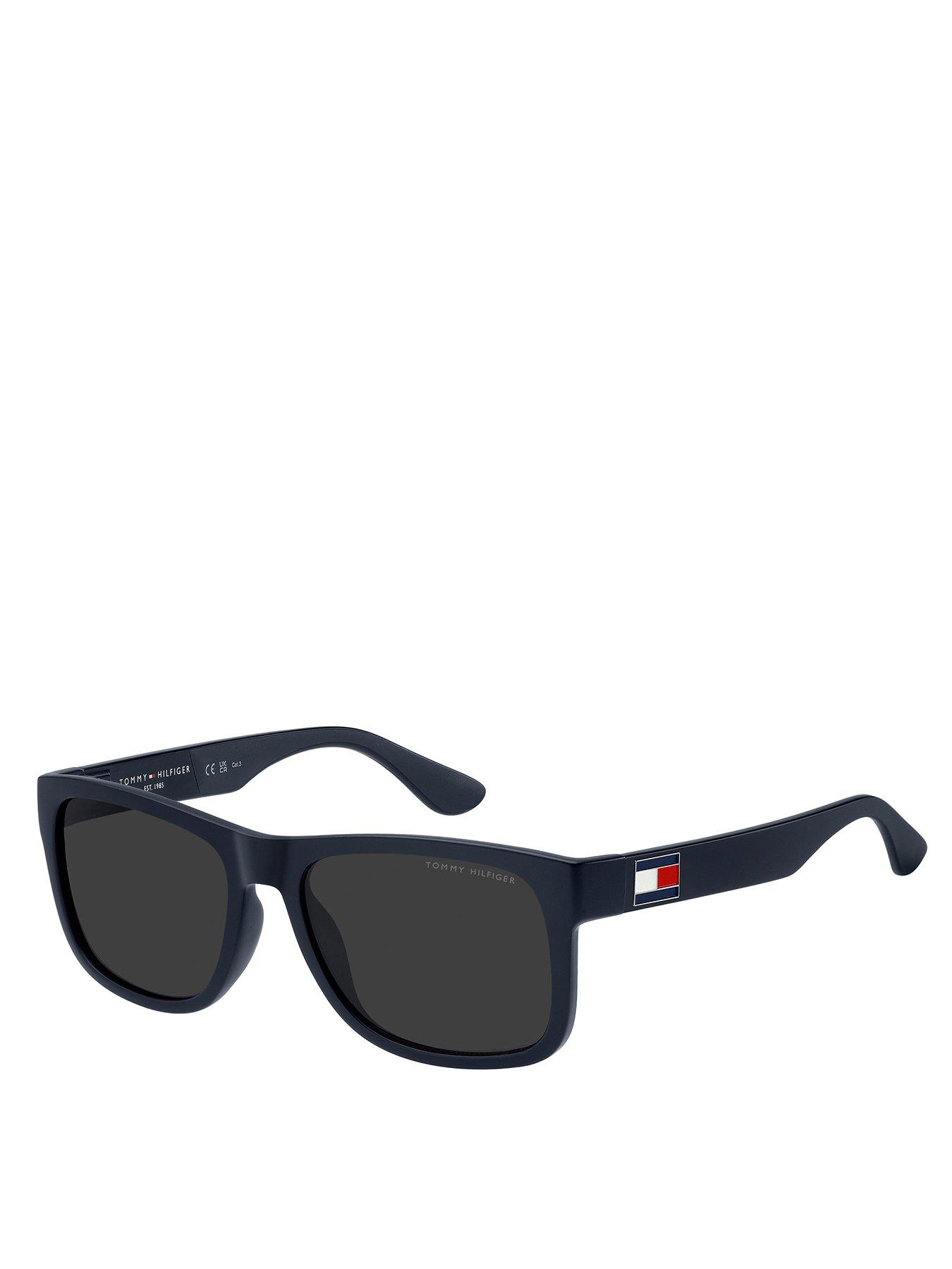 Image 1 of 4 of Tommy Hilfiger Logo Frame Square Sunglasses - Blue