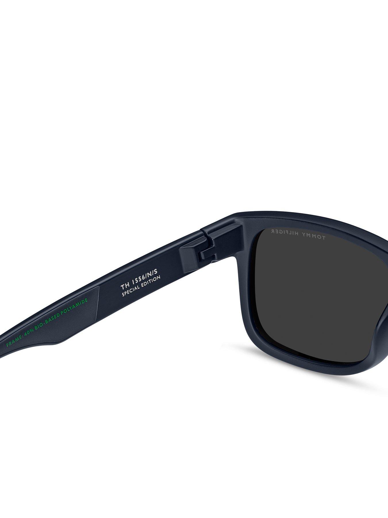 Image 4 of 4 of Tommy Hilfiger Logo Frame Square Sunglasses - Blue