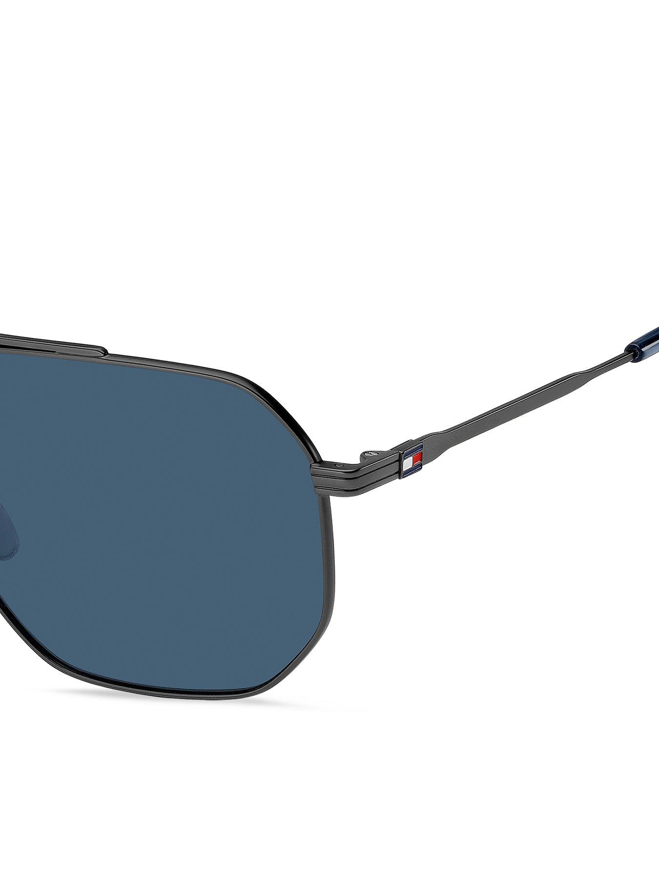 tommy-hilfiger-tommy-hilfiger-blue-metal-rectangular-sunglassesdetail