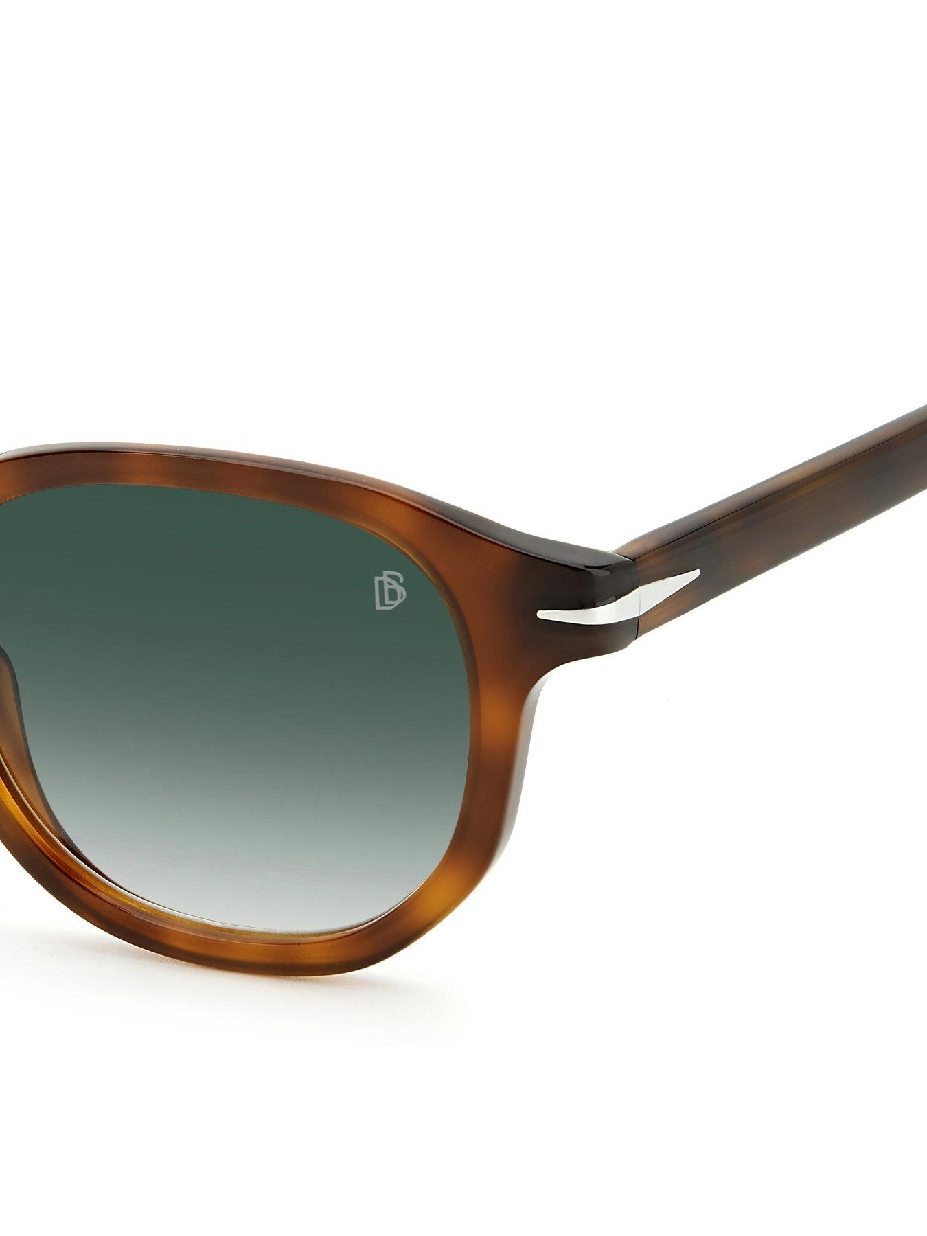 Image 4 of 4 of Eyewear by David Beckham Green Shaded Round Sunglasses