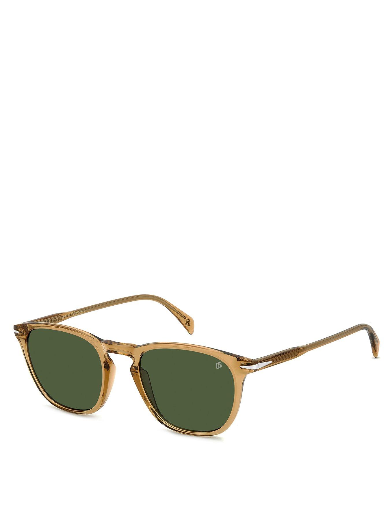 undefined Eyewear By David Beckham Green Rectangular Sunglasses