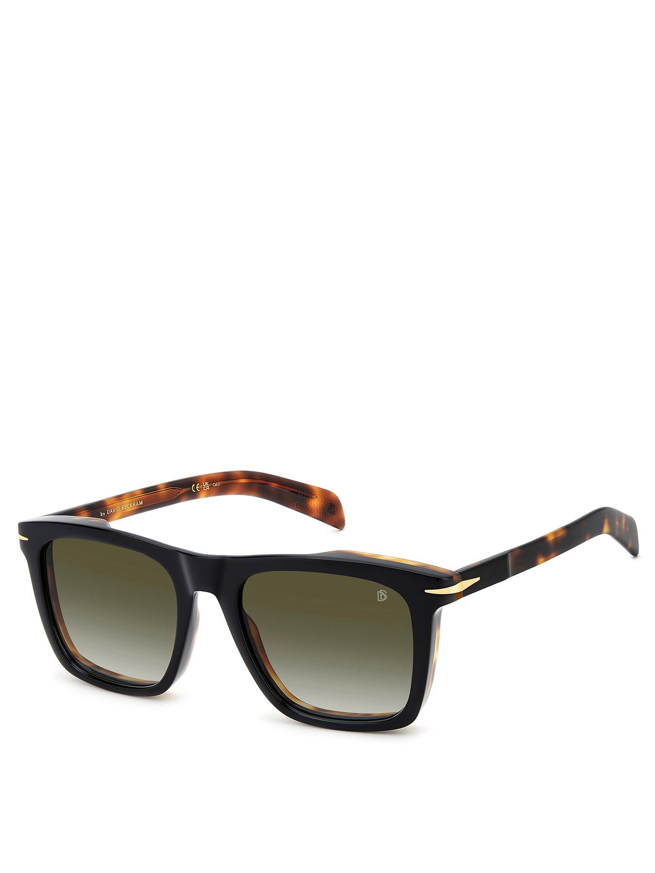 Image 1 of 4 of Eyewear by David Beckham Eyewear By David Beckham Green Shaded Rectangular Sunglasses