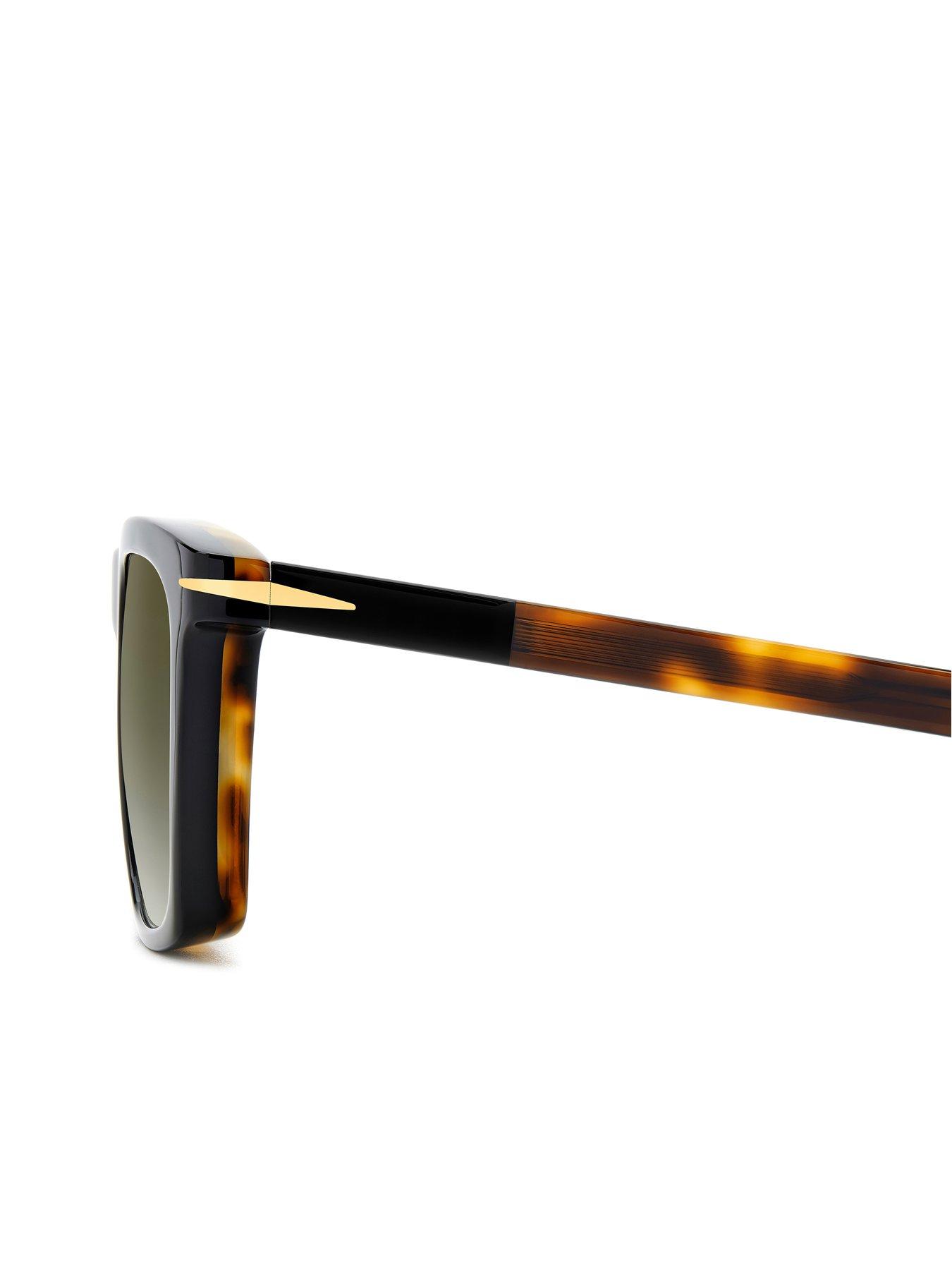 Image 2 of 4 of Eyewear by David Beckham Eyewear By David Beckham Green Shaded Rectangular Sunglasses