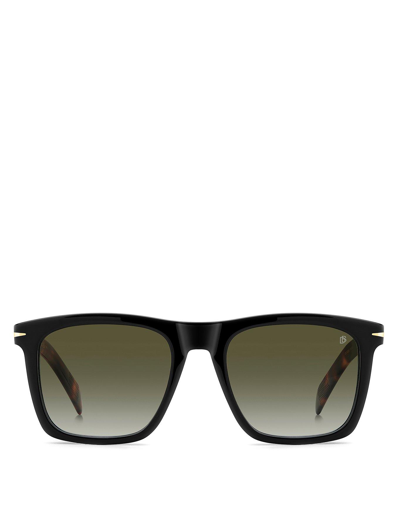 Image 3 of 4 of Eyewear by David Beckham Eyewear By David Beckham Green Shaded Rectangular Sunglasses