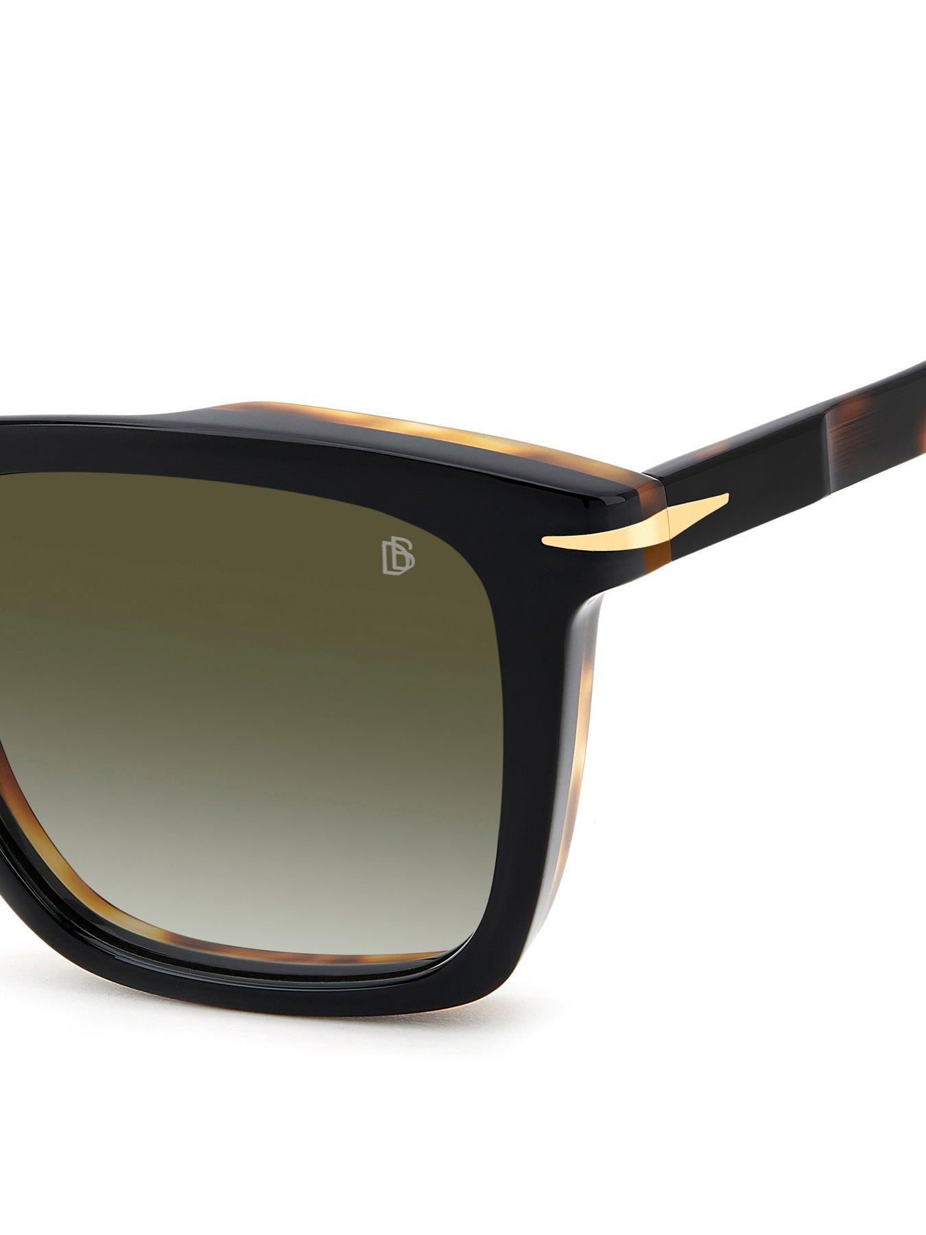Image 4 of 4 of Eyewear by David Beckham Eyewear By David Beckham Green Shaded Rectangular Sunglasses