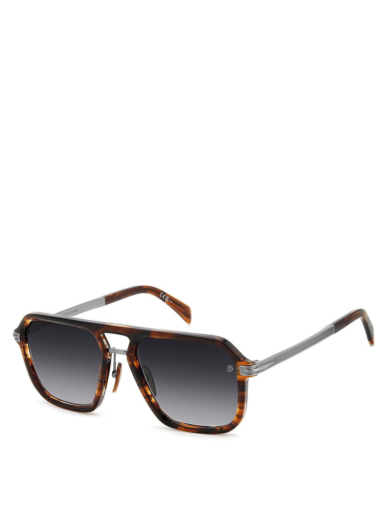 undefined Eyewear By David Beckham Dark Grey Rectangular Sunglasses