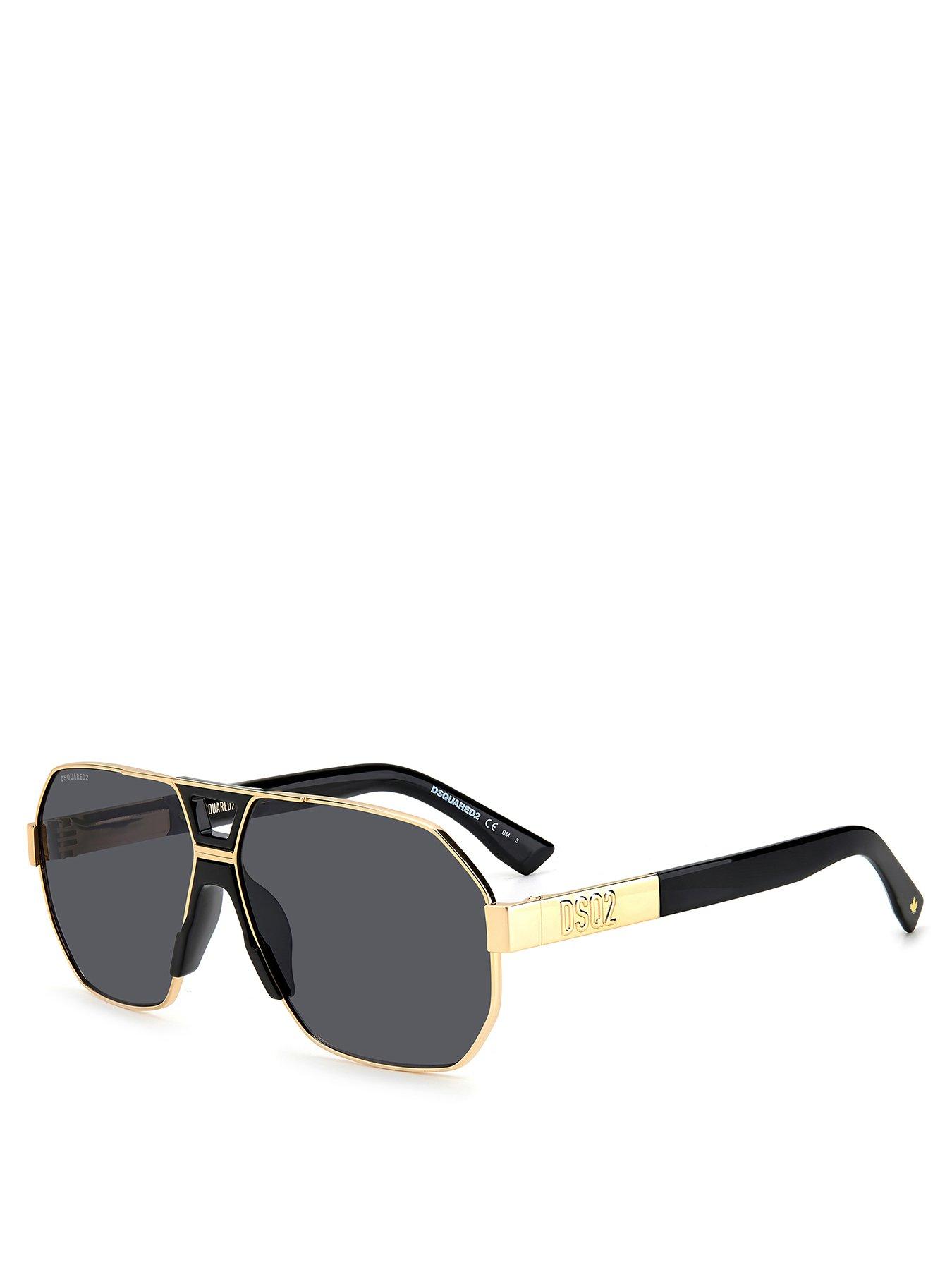 undefined Dsquared2 Metal Square Double Bridge Sunglasses