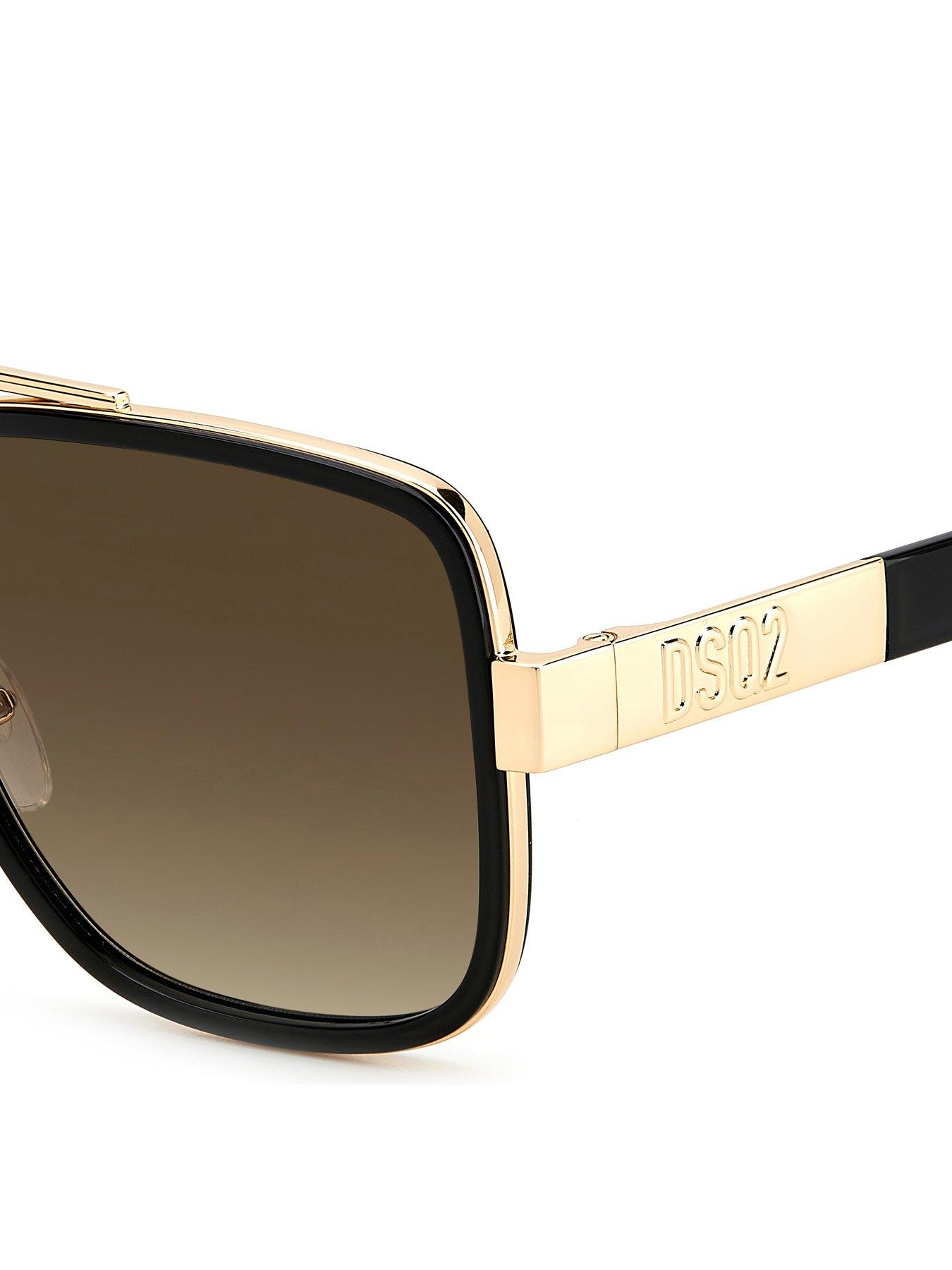 Image 4 of 4 of DSQUARED2 Dsquared2 Brown Sqaure Double Bridge Sunglasses