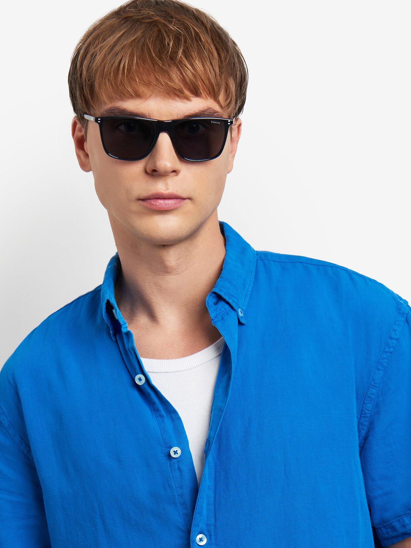 undefined Poloroid Grey Pz Rectangular Sunglasses