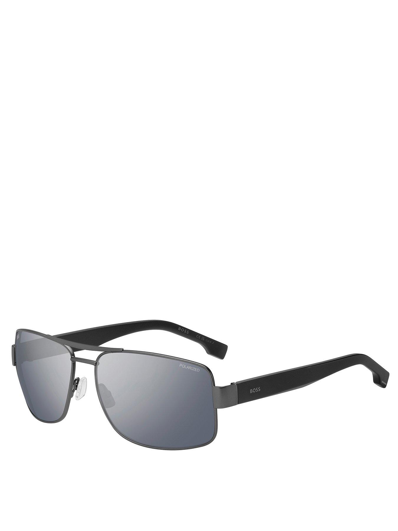 BOSS Hugo Boss Gunmetal Navigator Sunglasses