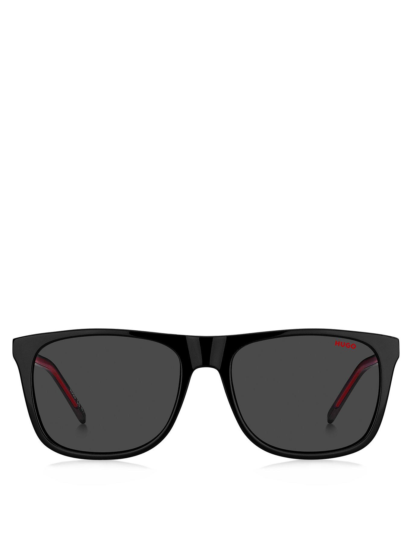 Image 3 of 4 of HUGO Hugo Acetate Rectangular Logo Sunglasses