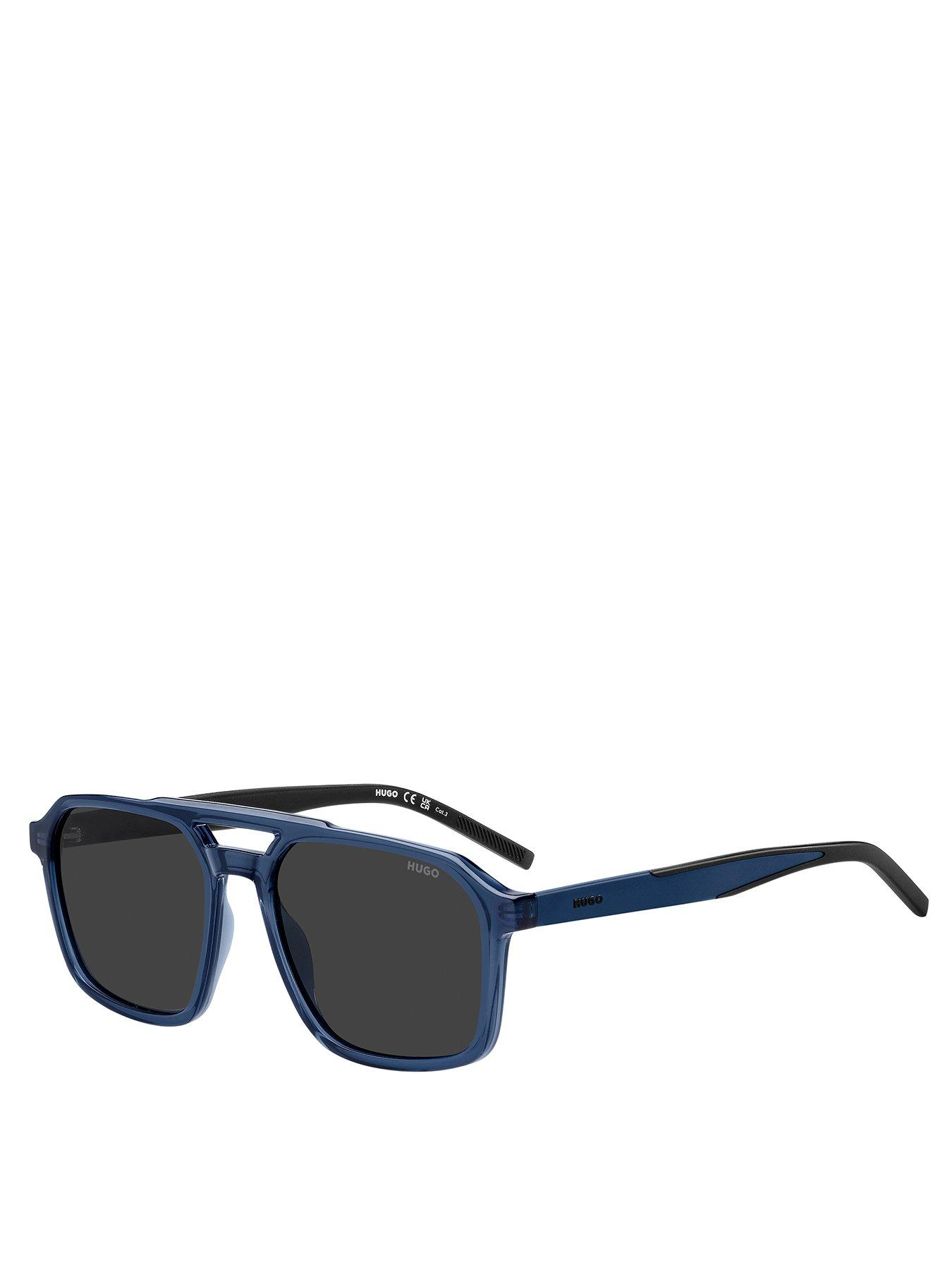 undefined Hugo Blue Frame Rectangular Sunglasses