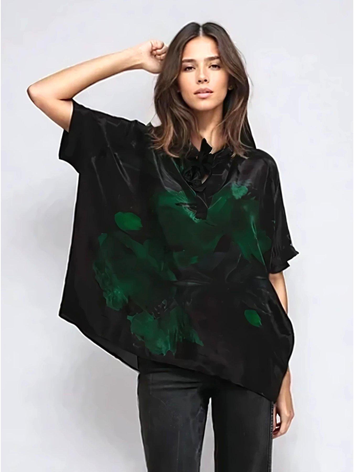Image of Religion Valeria Blouse With Tie Neck And Floral Placement Print