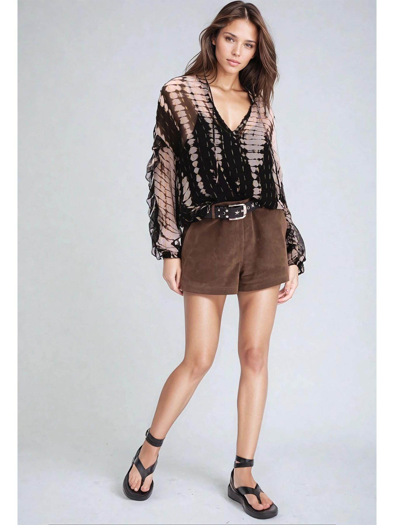 religion-serene-top-i-lurex-fabric-with-frills-greyoutfit