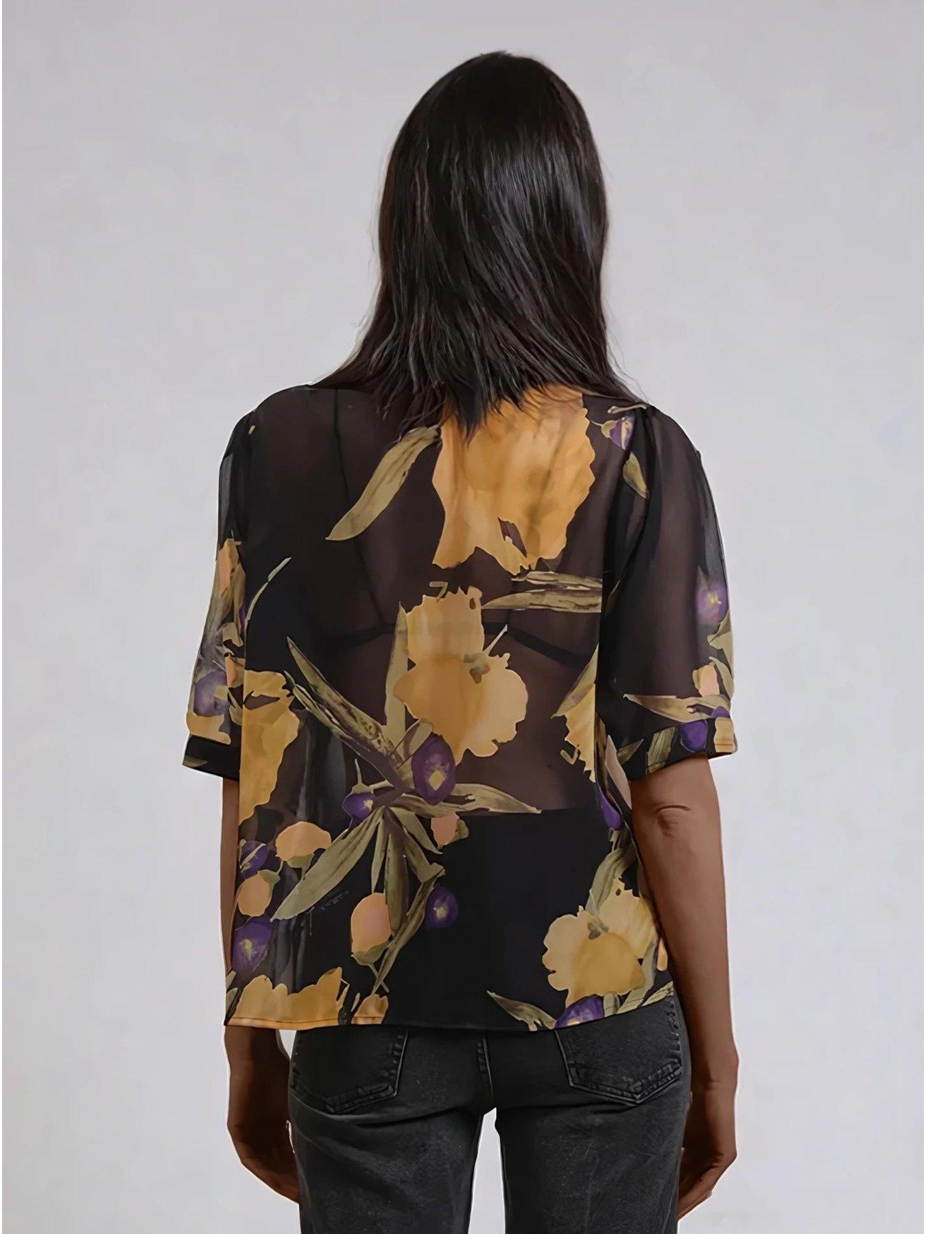 Image 2 of 6 of Religion Indium Shirt Blouse With Puff Shoulder - Yellow
