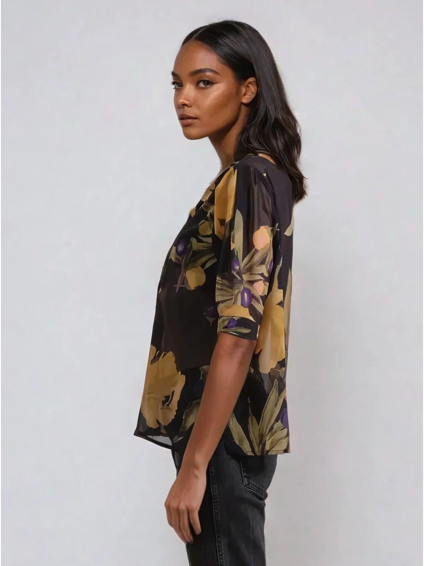 Image 5 of 6 of Religion Indium Shirt Blouse With Puff Shoulder - Yellow