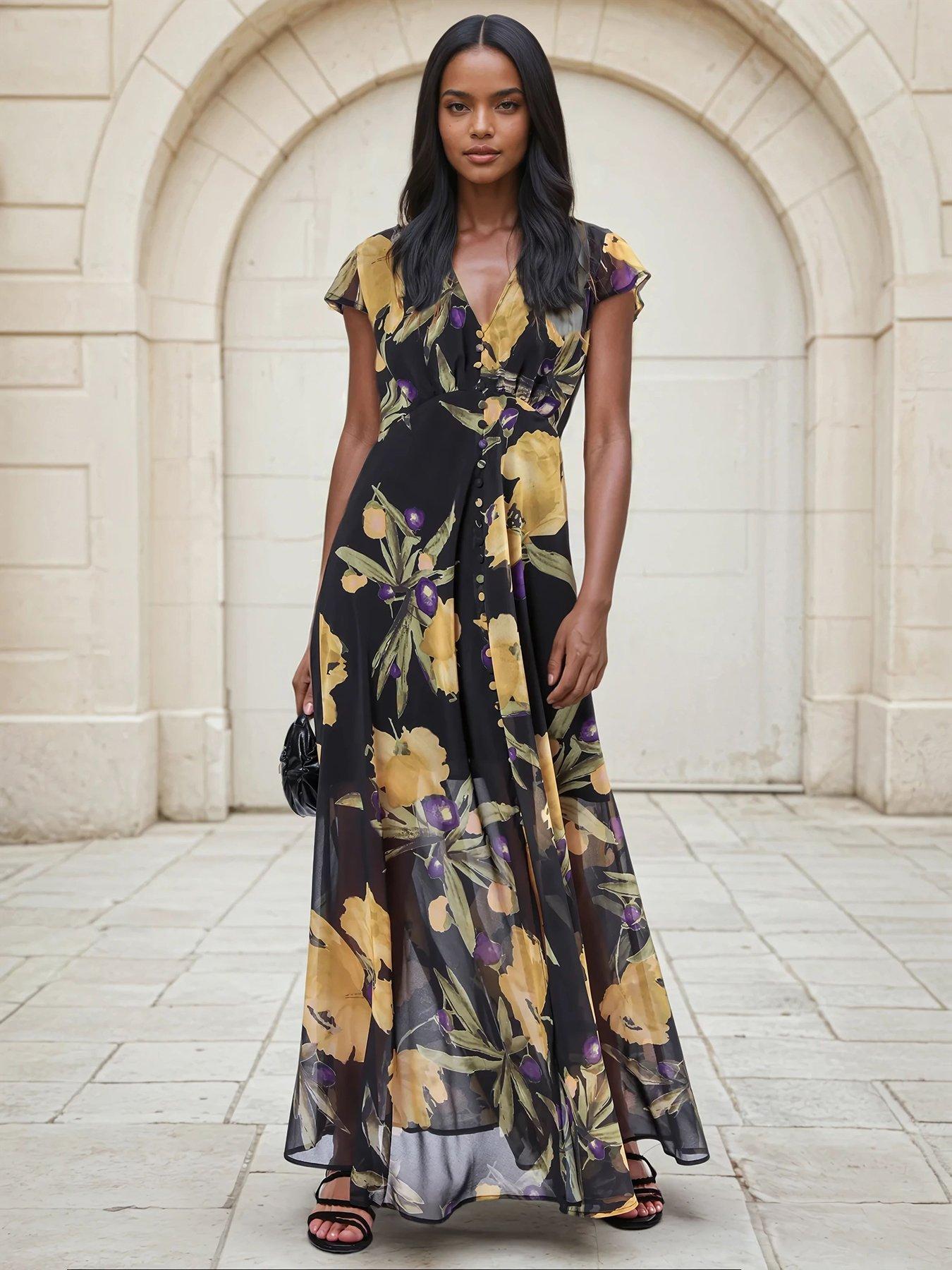 Image 3 of 5 of Religion Indium Maxi Dress - Yellow
