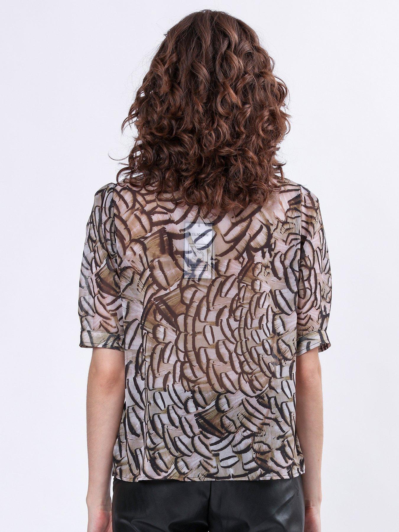 Image 2 of 6 of Religion Indium Shirt Blouse With Puff Shoulder - Multi