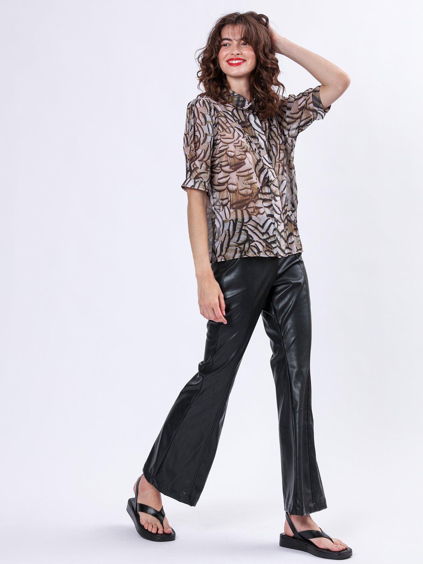 Image 3 of 6 of Religion Indium Shirt Blouse With Puff Shoulder - Multi