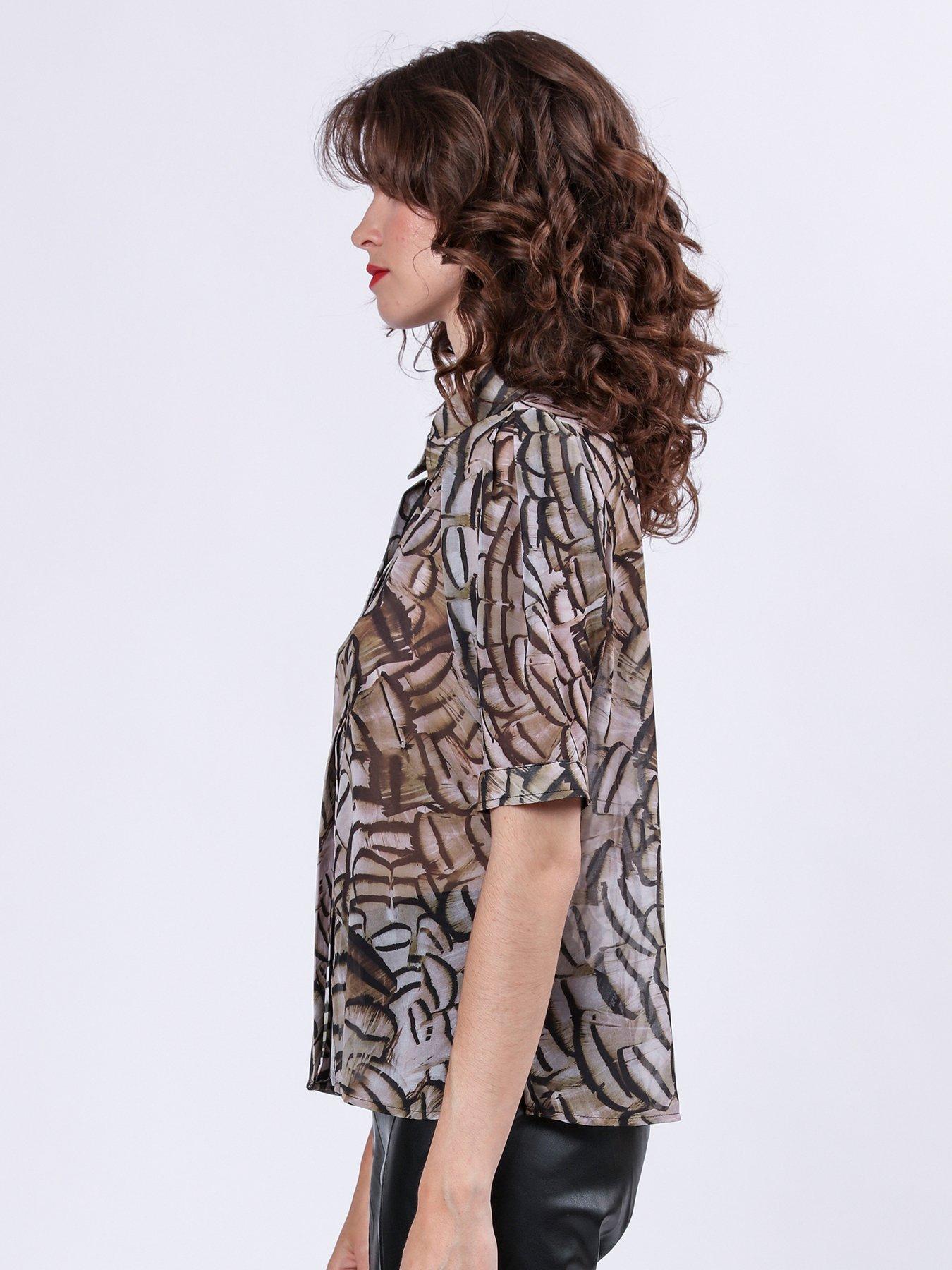 Image 5 of 6 of Religion Indium Shirt Blouse With Puff Shoulder - Multi