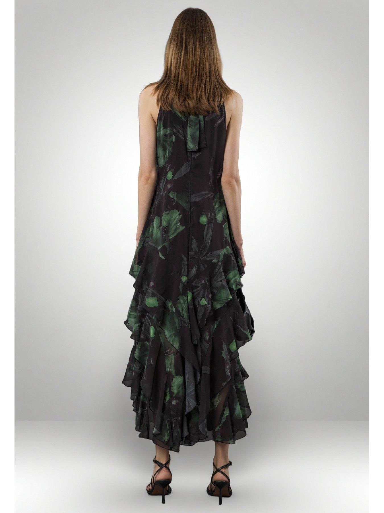 Image 2 of 6 of Religion Taylor Maxi Dress With Full Frill Skirt - Green