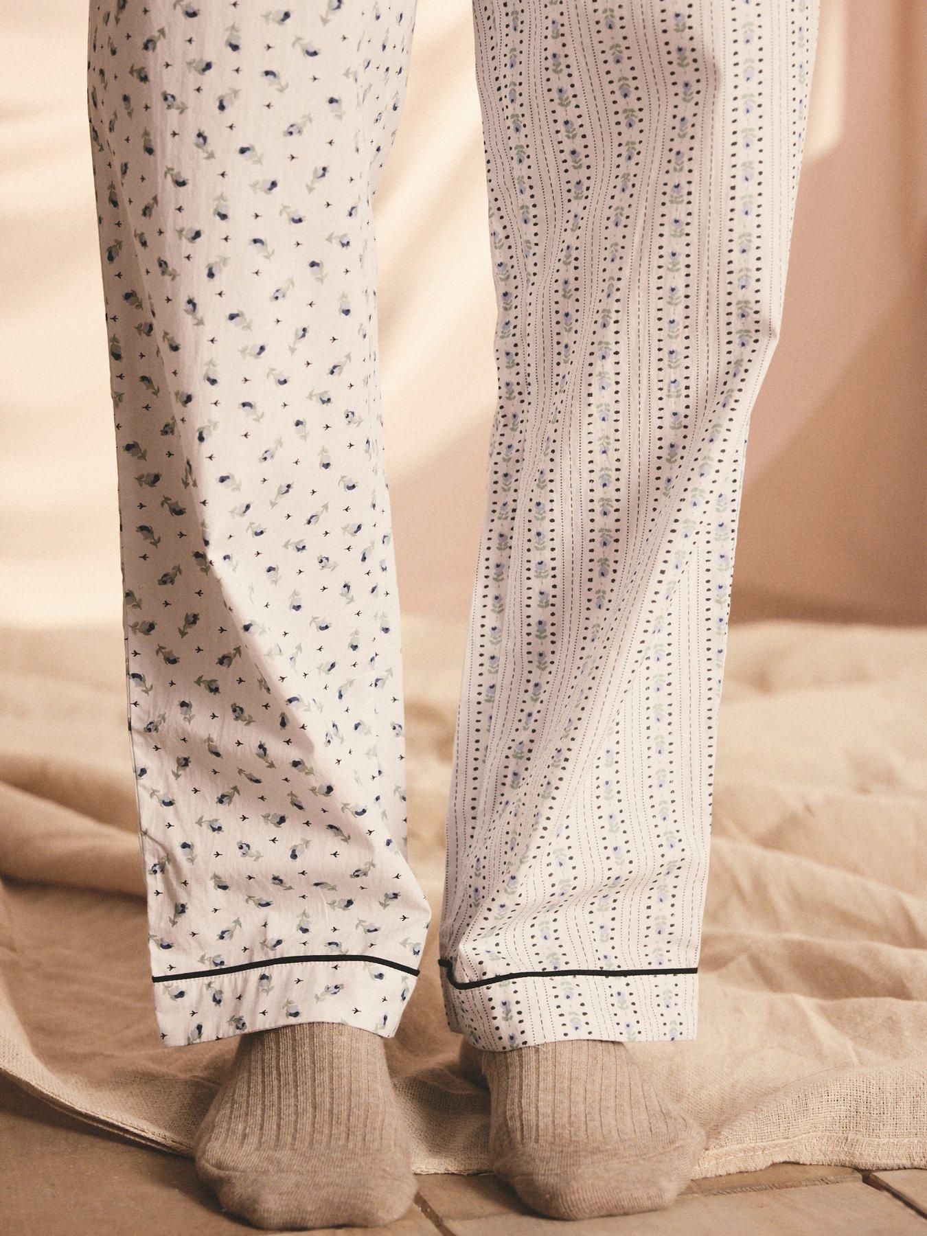 Image 4 of 4 of Cath Kidston Print Mix Button Up Pyjamas - Blue