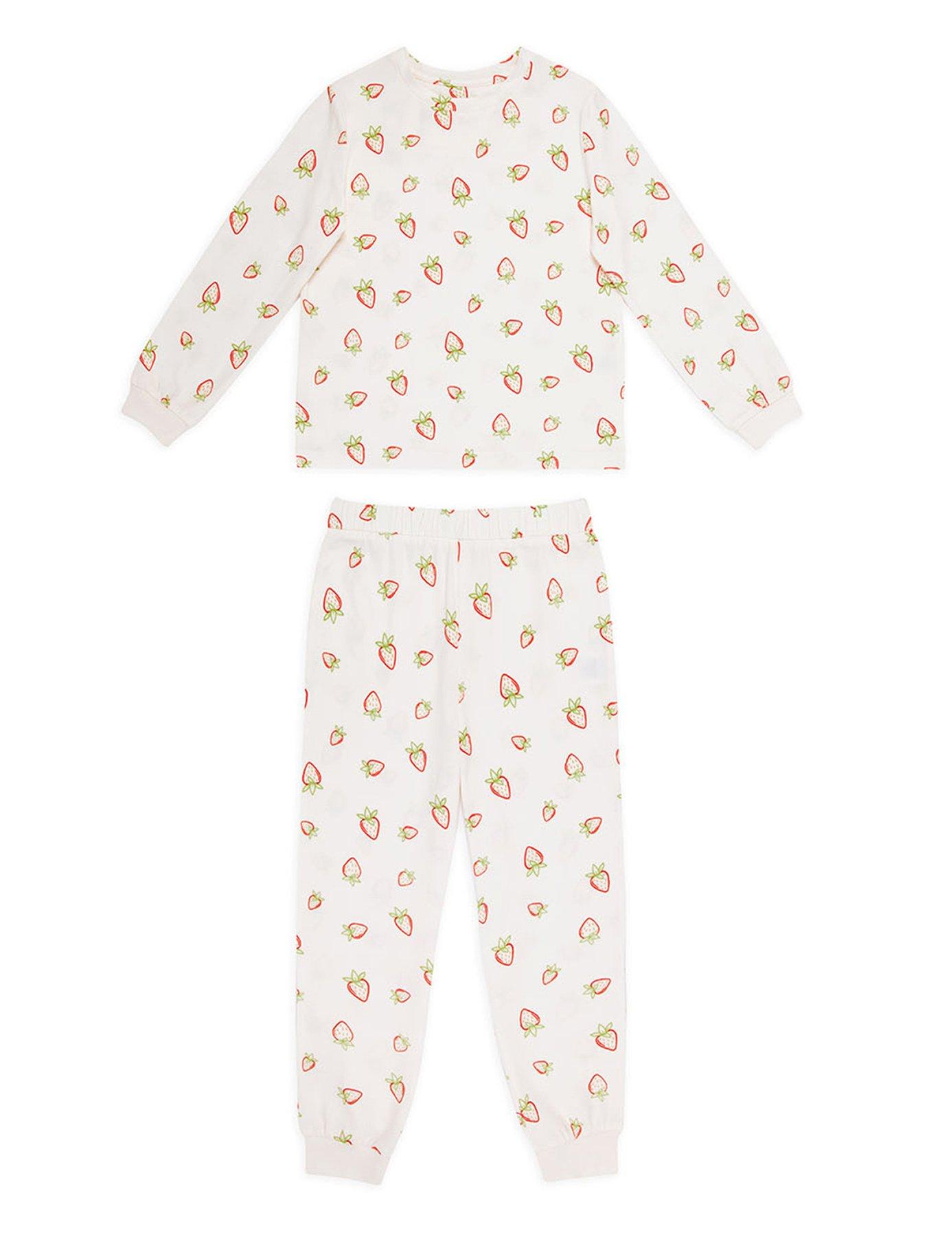 chelsea-peers-girls-ditsy-strawberry-long-sleeve-pyjamas-off-white