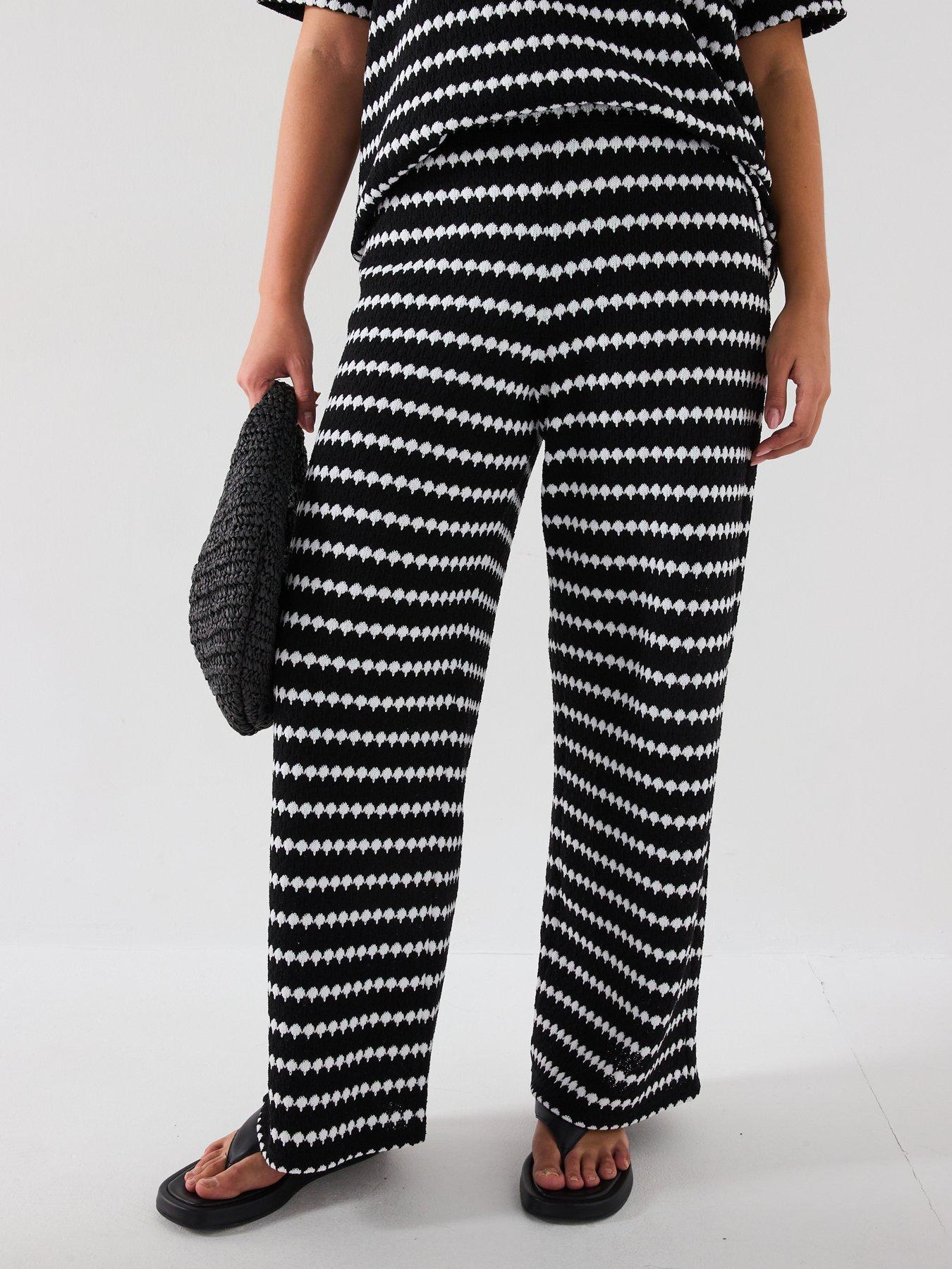 v-by-very-curve-crochet-stripe-trouser-co-ord-black