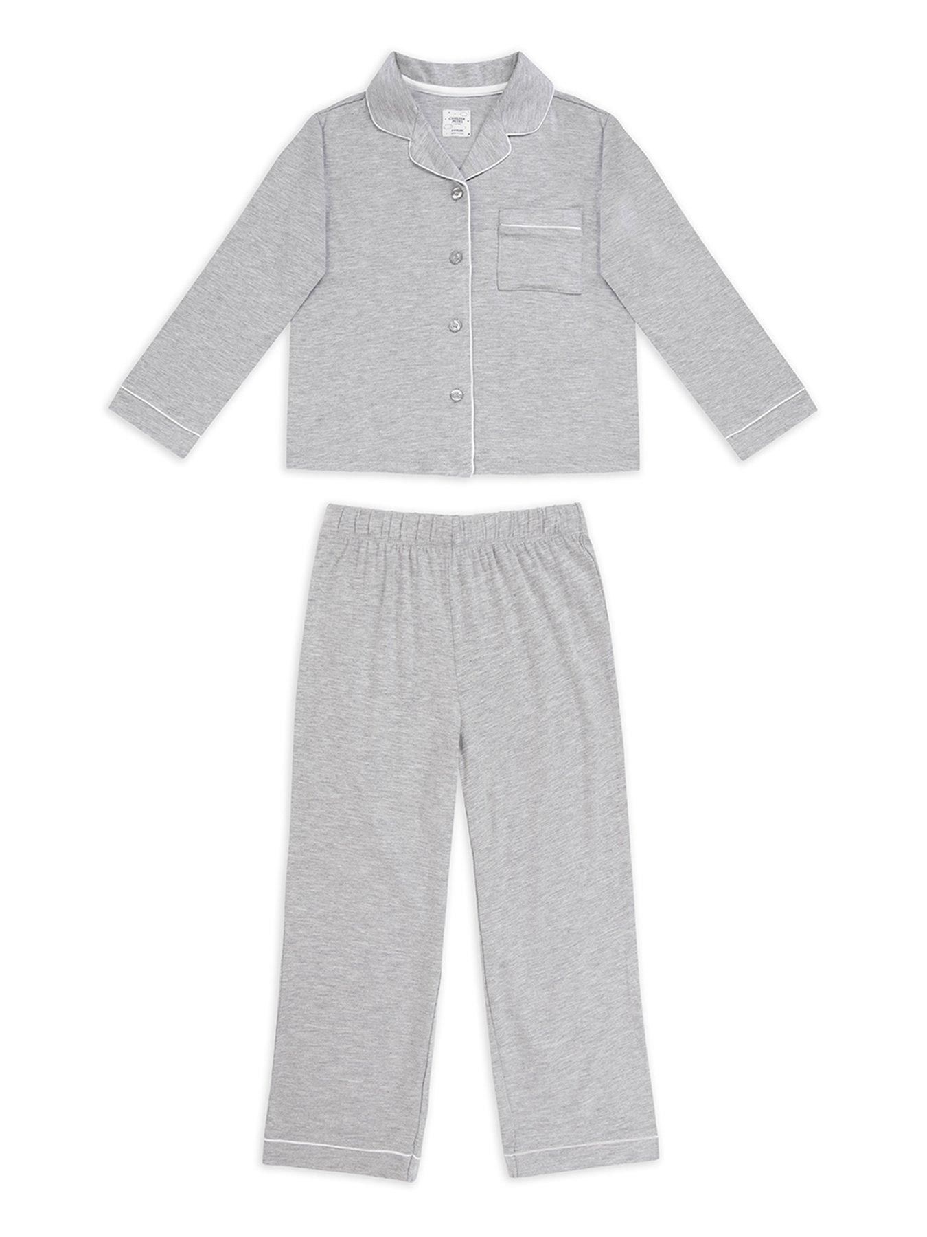 chelsea-peers-kids-unisex-long-button-up-pyjamas-grey