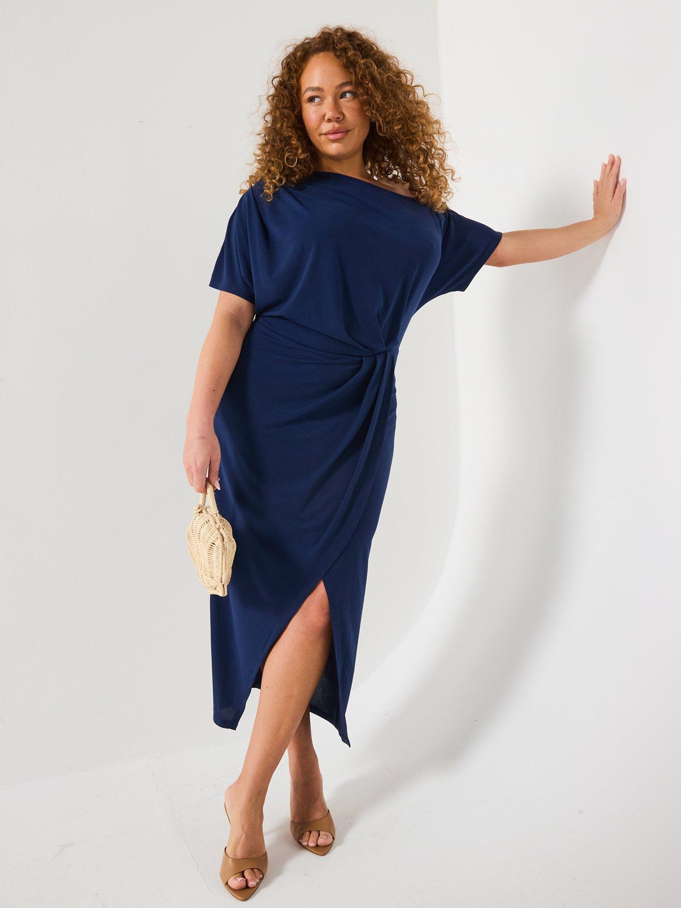 v-by-very-curve-off-the-shoulder-stretch-dress-navyback