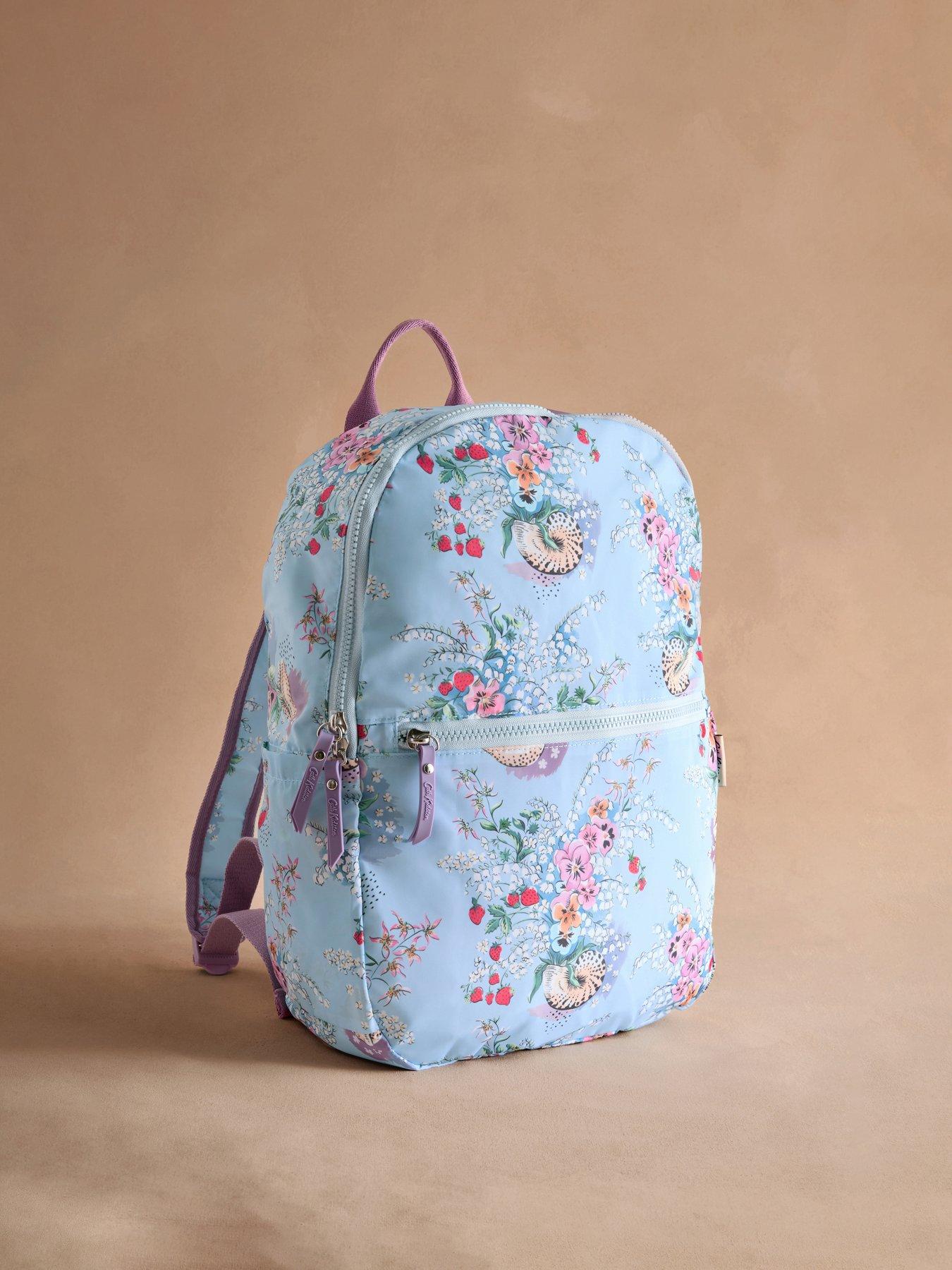 Image 2 of 4 of Cath Kidston Bouquet Foldaway Backpack - Blue