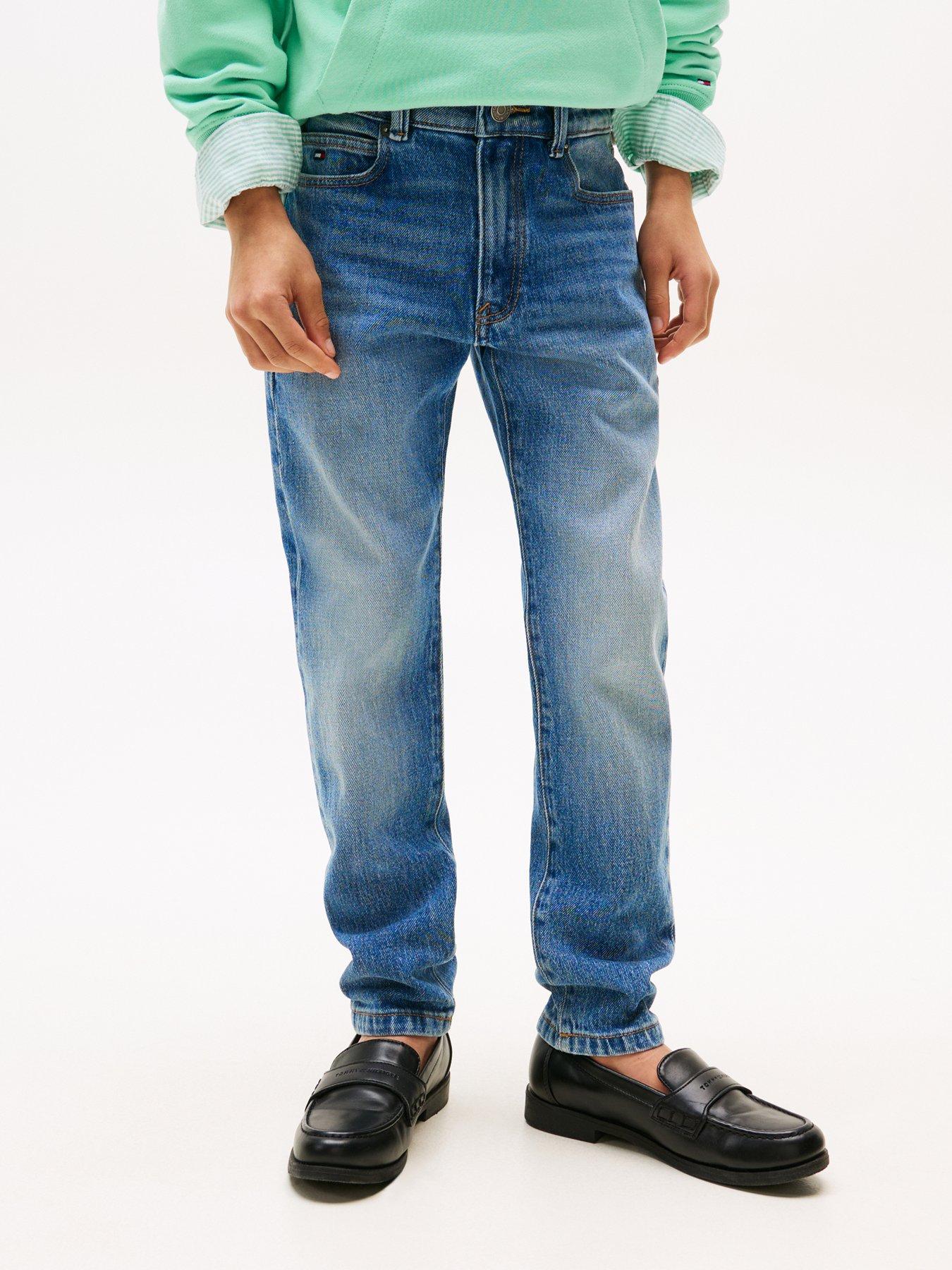 Tommy Hilfiger Boys Modern Straight Vintage Denim Jean - Blue