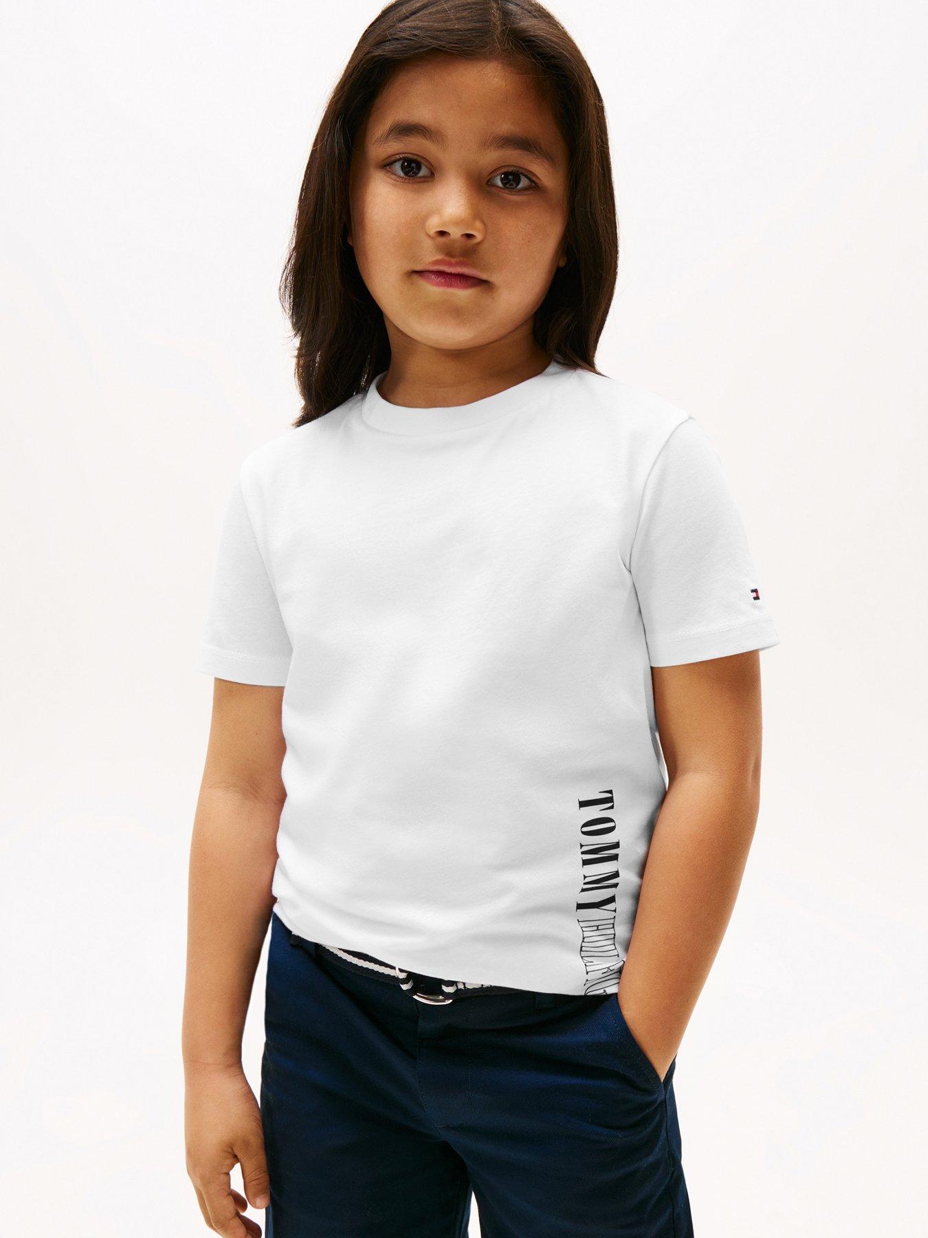 Tommy Hilfiger Boys Graphic Short Sleeve T-Shirt - White