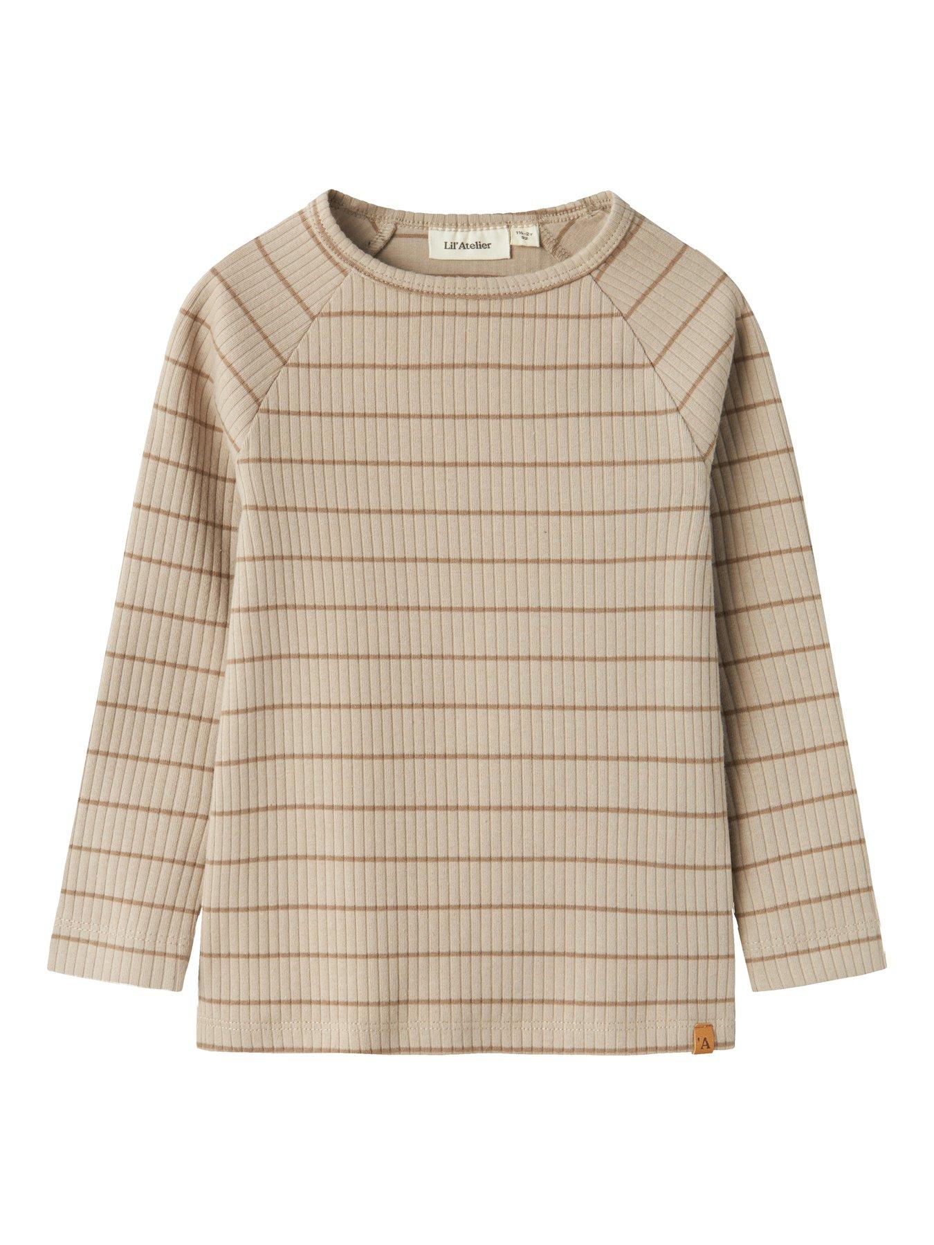 Lil Atelier Mini Boys Striped Long Sleeve Tshirt - Pure Cashmere